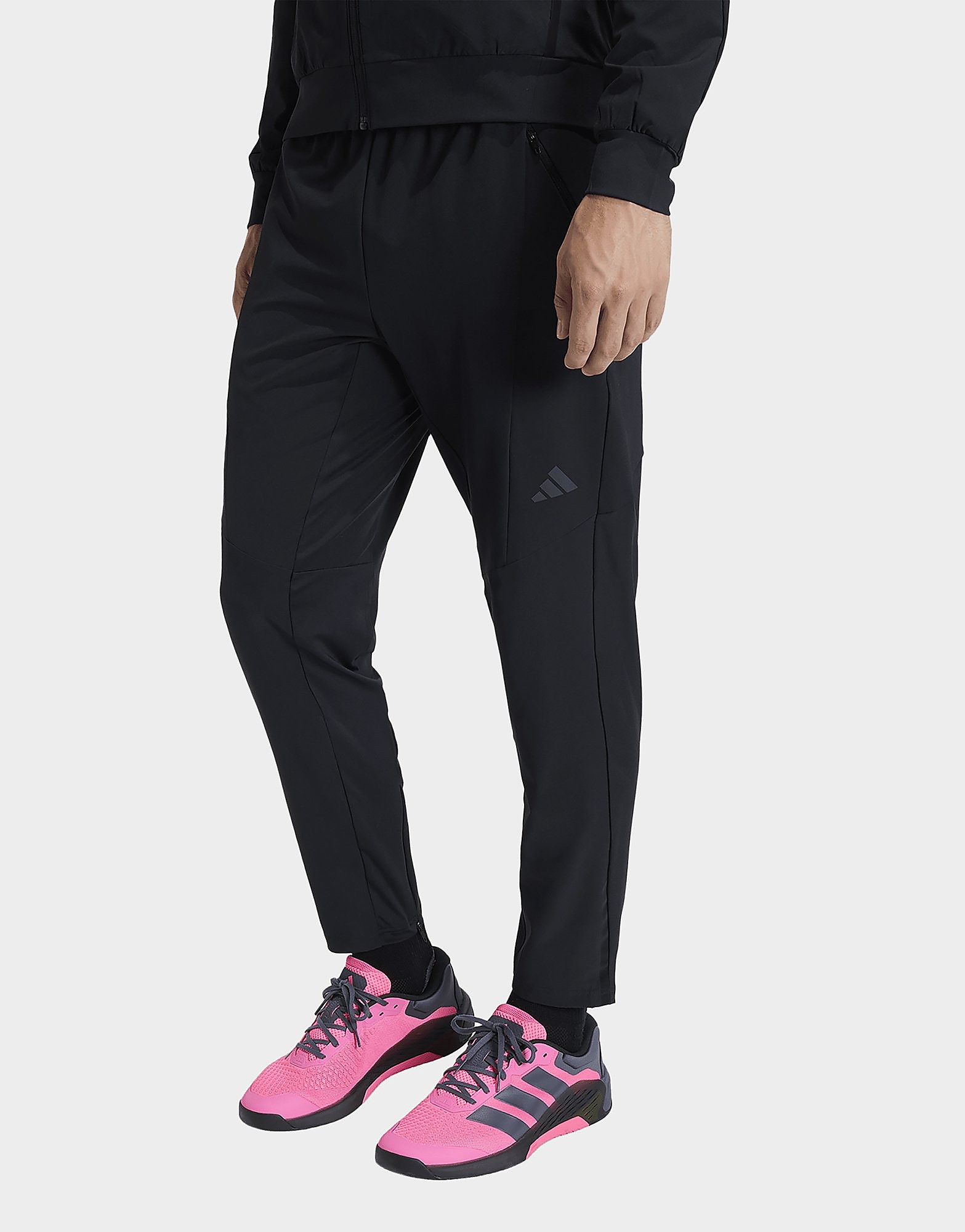 Mens Adidas Pantaloni D4T Workout - Nero, Nero