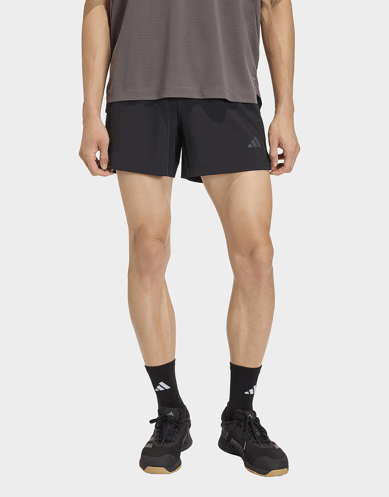 Mens Adidas Pantaloncini D4T Essentials - Nero, Nero