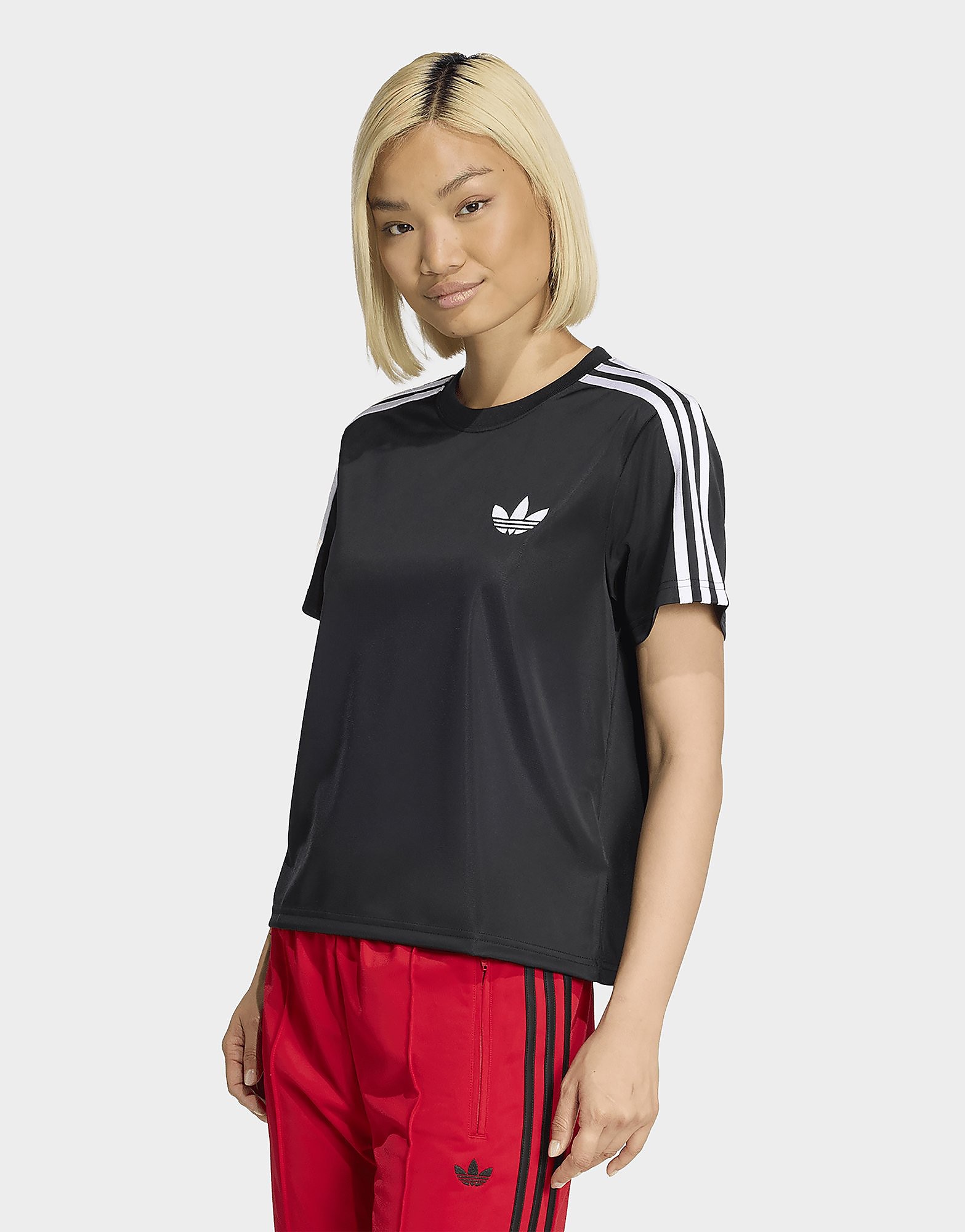 Womens Adidas Firebird T-Shirt - Nero, Nero