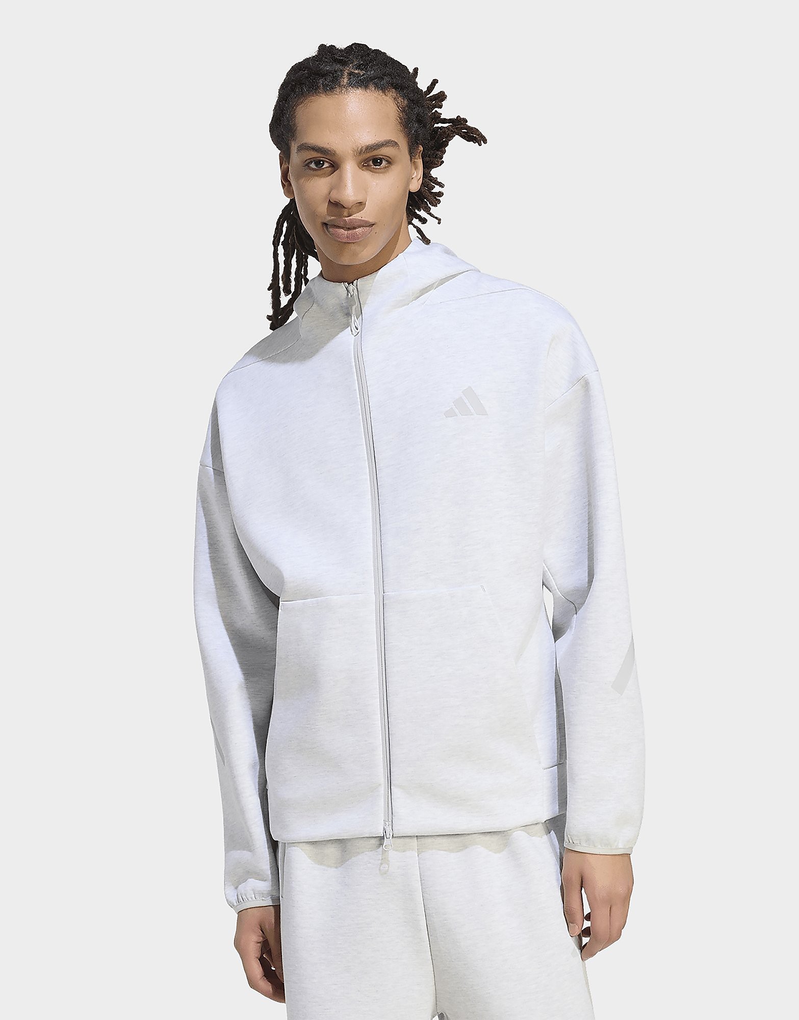 Mens Adidas Giacca Da Allenamento Z.N.E. Con Zip Integrale - Grigio, Grigio