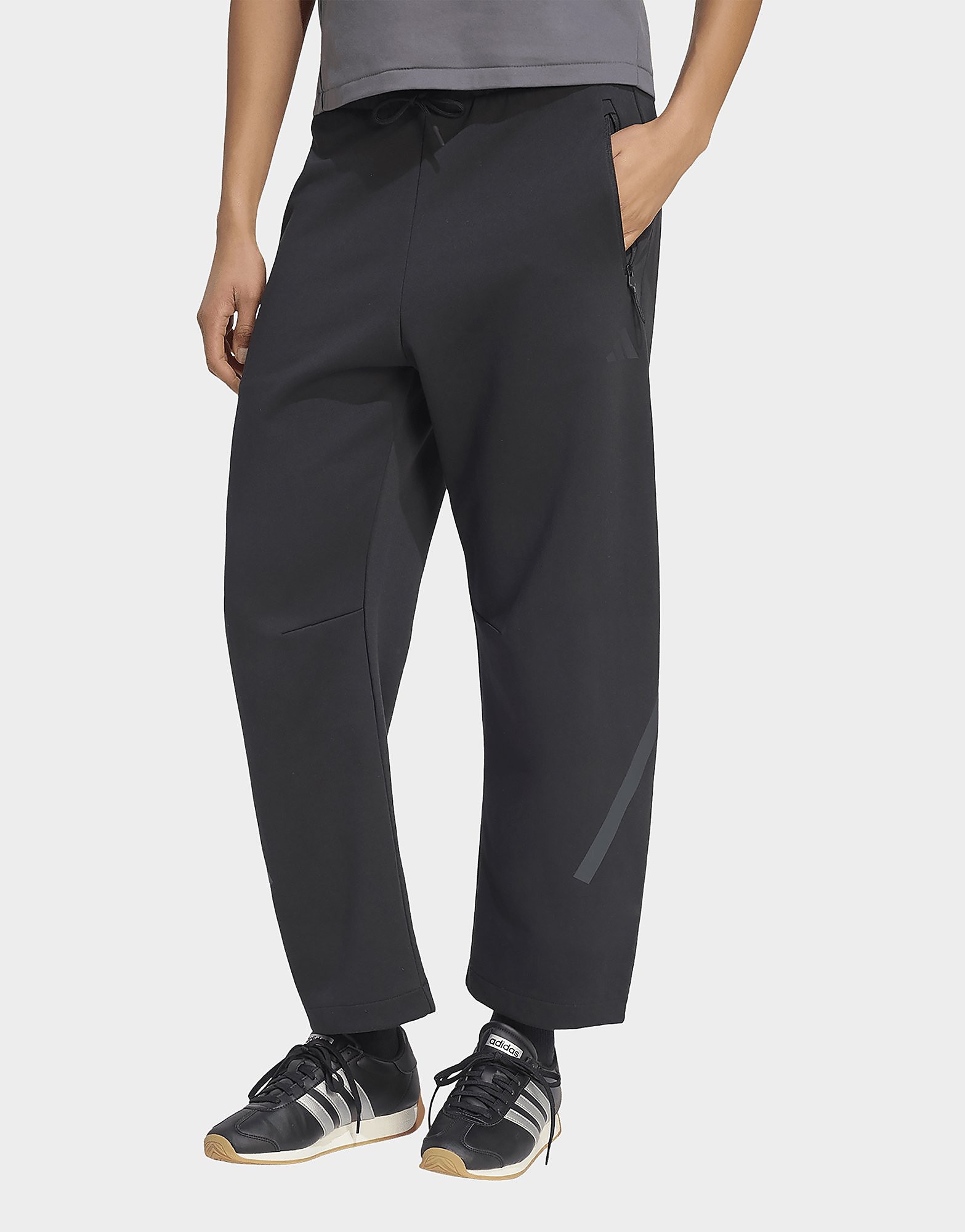 Womens Adidas Pantaloni Z.N.E. Open HEM - Nero, Nero