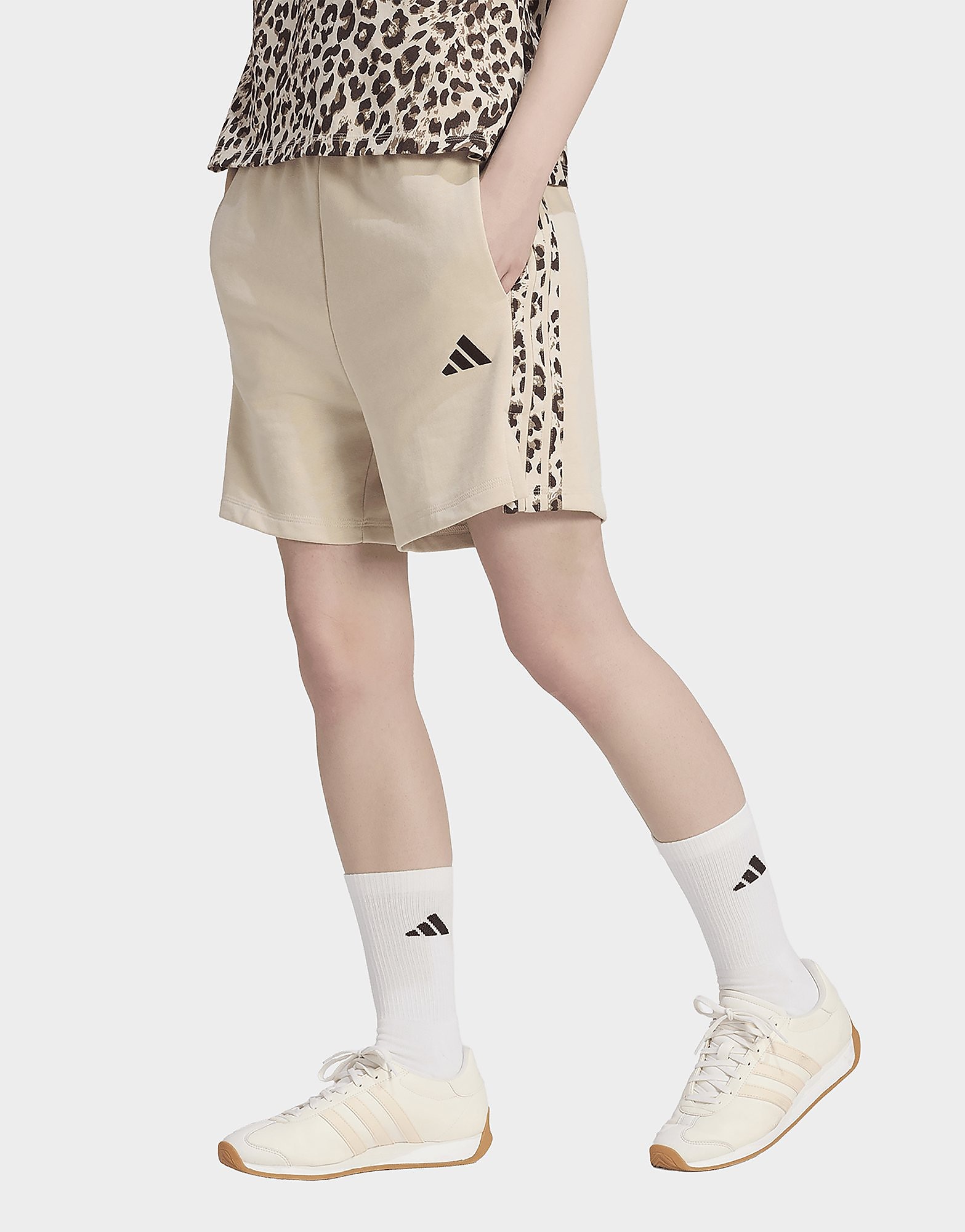 Shorts Adidas Kh1552 Donna Beige Piccolo - Immagine 3