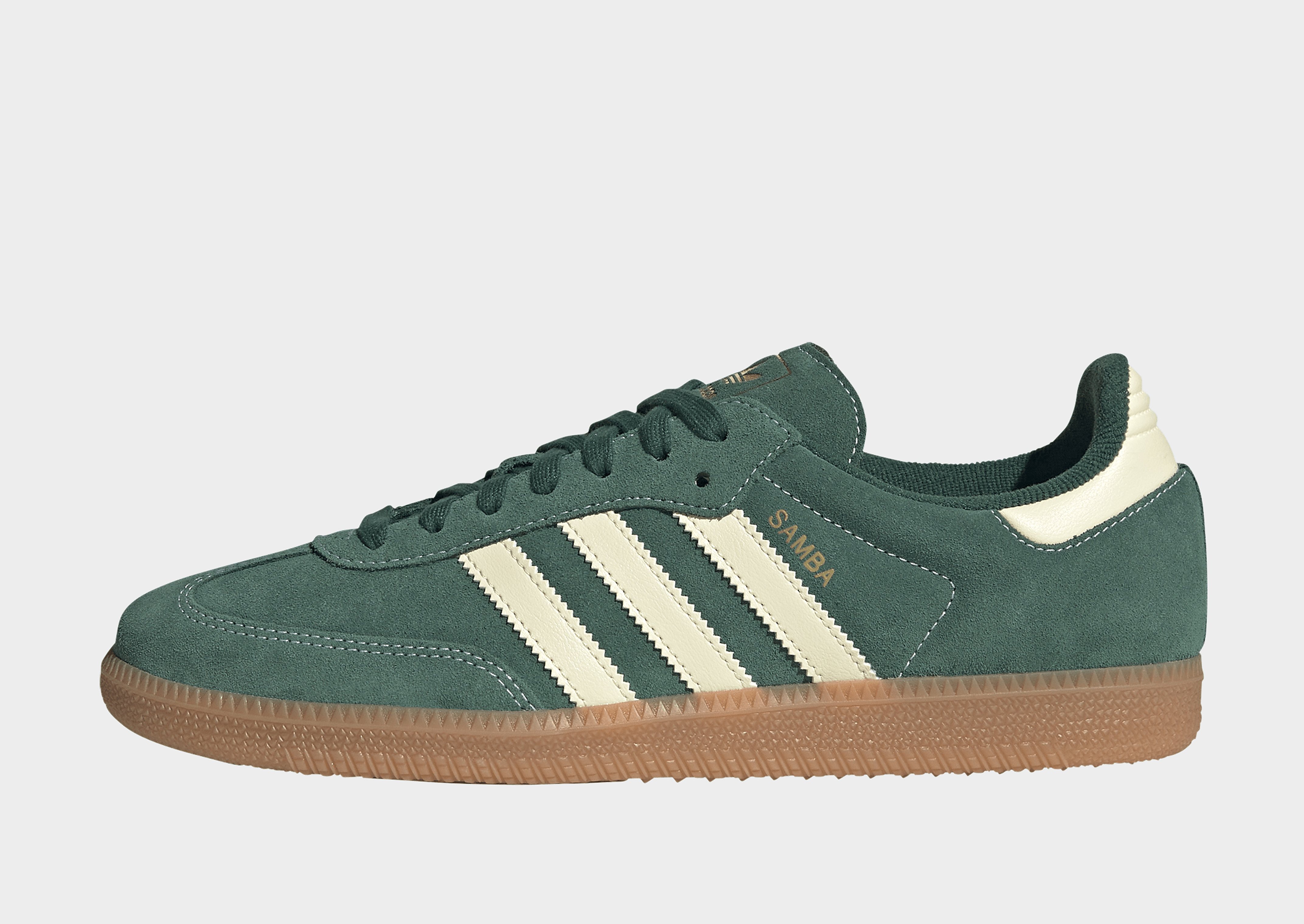 Adidas Originals Uomo Verde - Samba Og - Sneakers Verdi E Bianche Con Suola In Gomma - Immagine 3