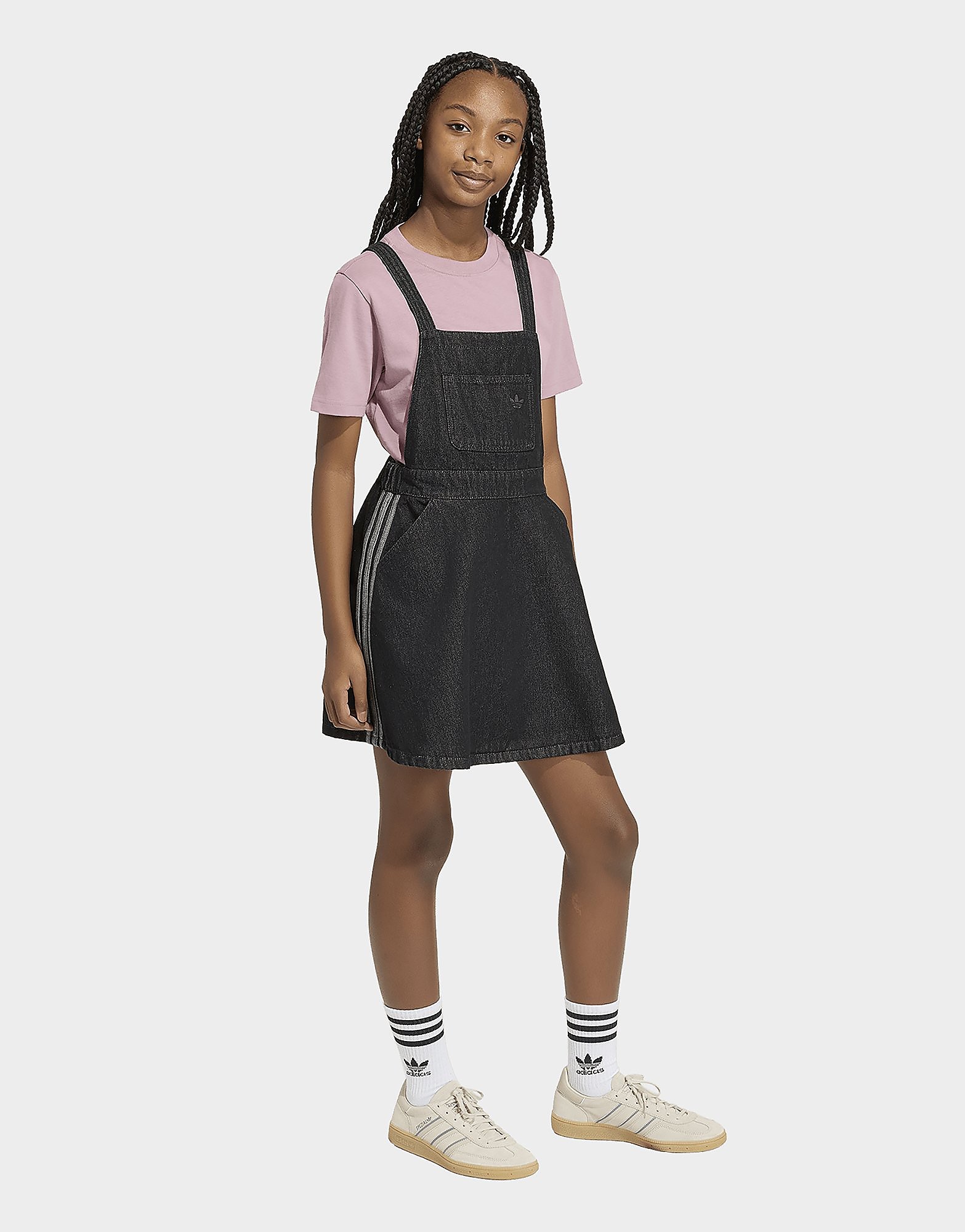 Womens Abito Salopette In Denim Dungarees - Nero, nero nero Bambino taglia 7-8Y