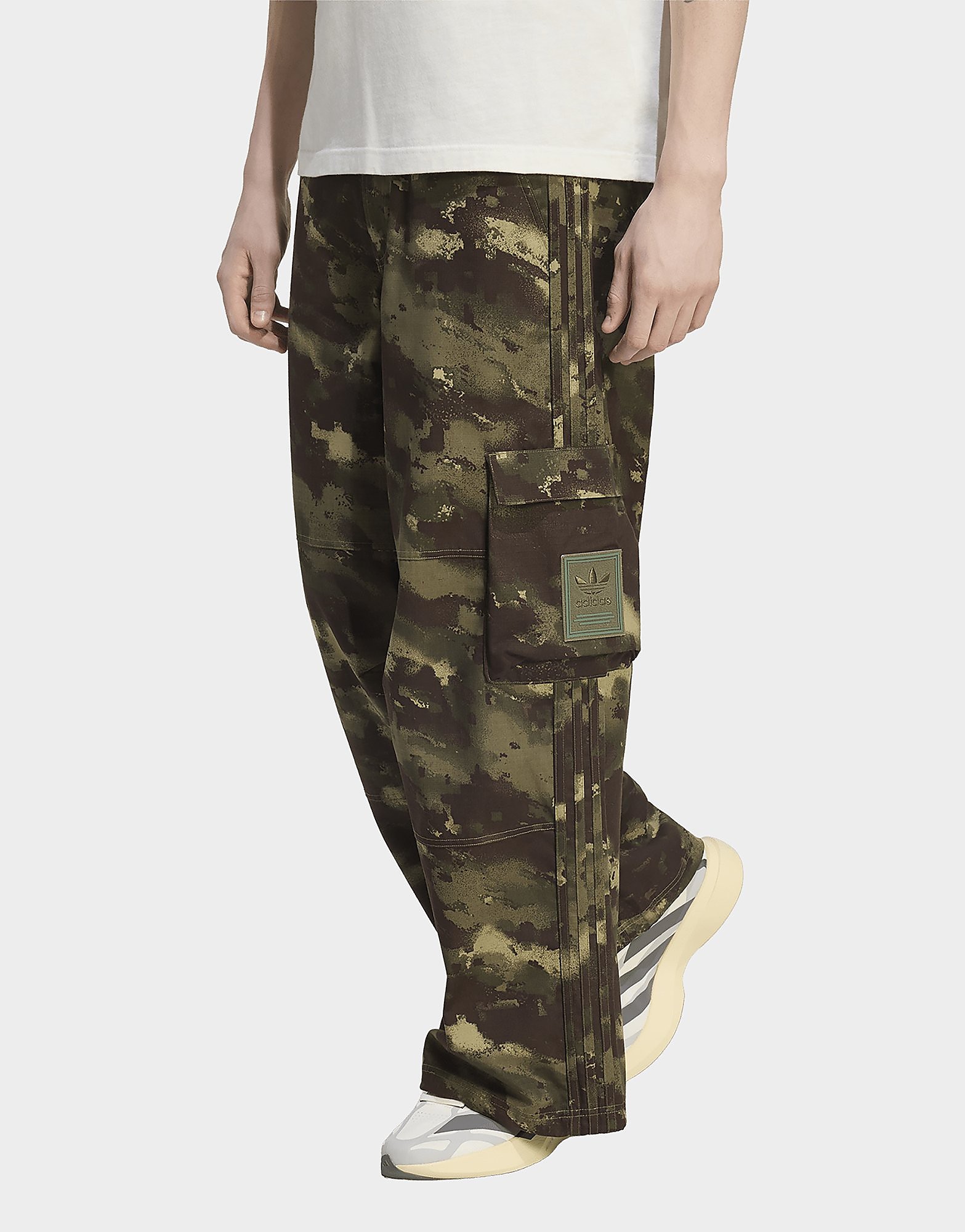 Adidas Originals Uomo Olive Strata Pantaloni Adidas Camo Pants S - Immagine 4
