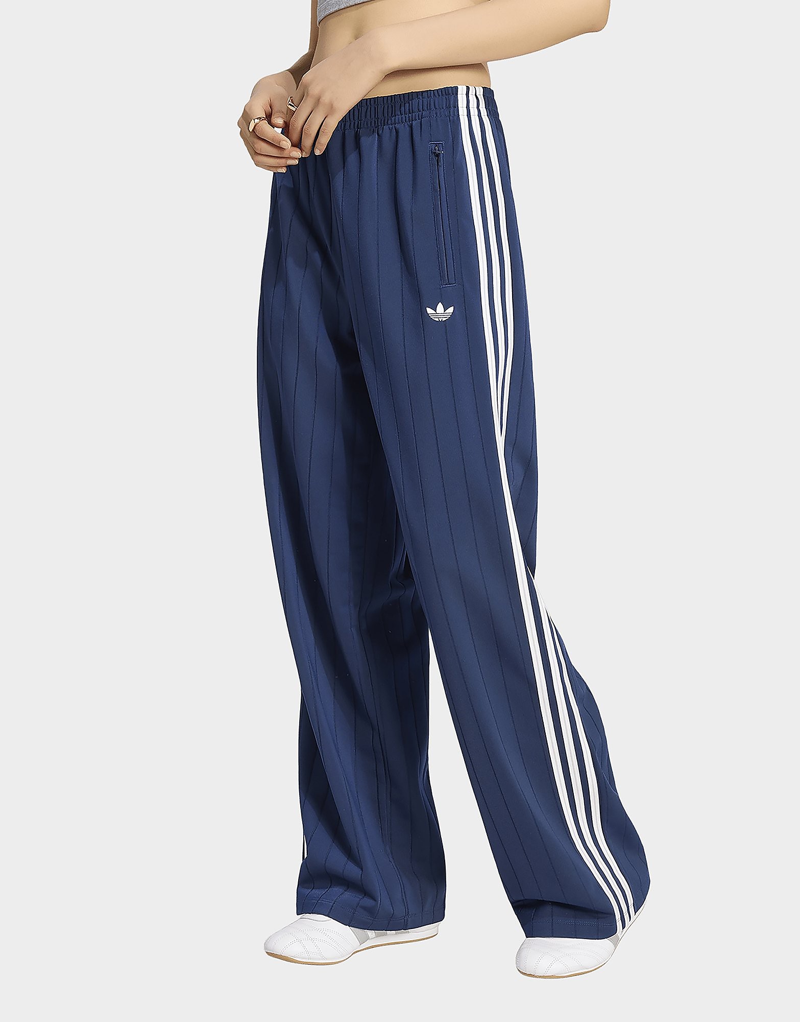 Womens adidas Originals Pantaloni Da Allenamento Gessati Firebird A Vestibilità Ampia - Blu, Blu