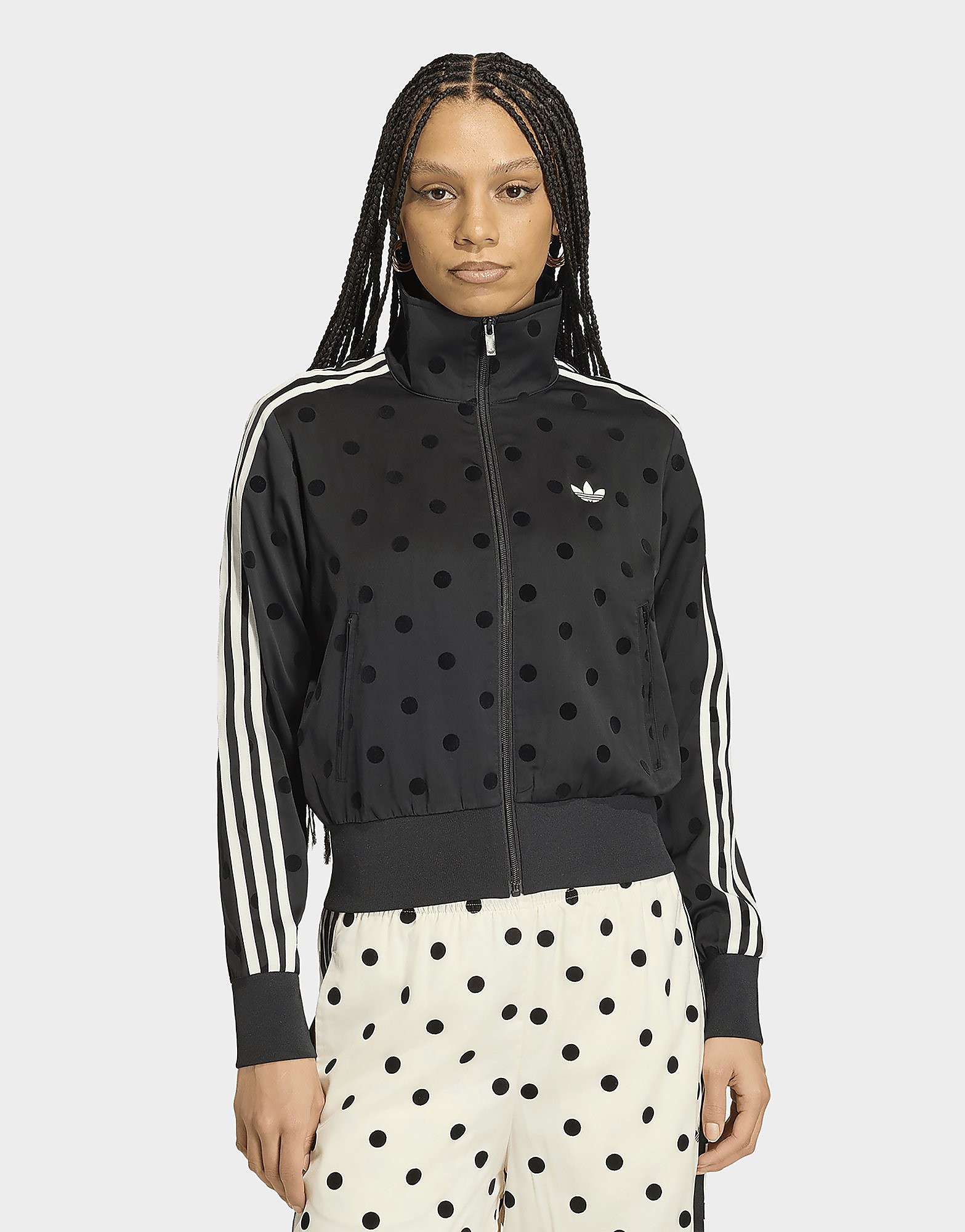 adidas Veste de survêtement SATIN POLKA DOTS TT