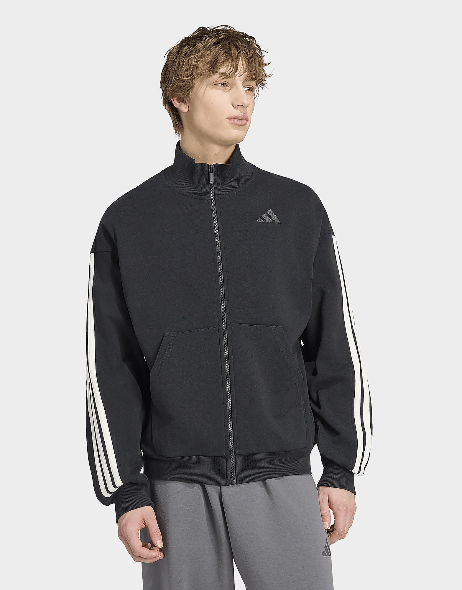 Adidas Performance Uomo Nero - Adidas Kit - Top Sportivo Con 3 Strisce /Bianco Sporco - Immagine 4