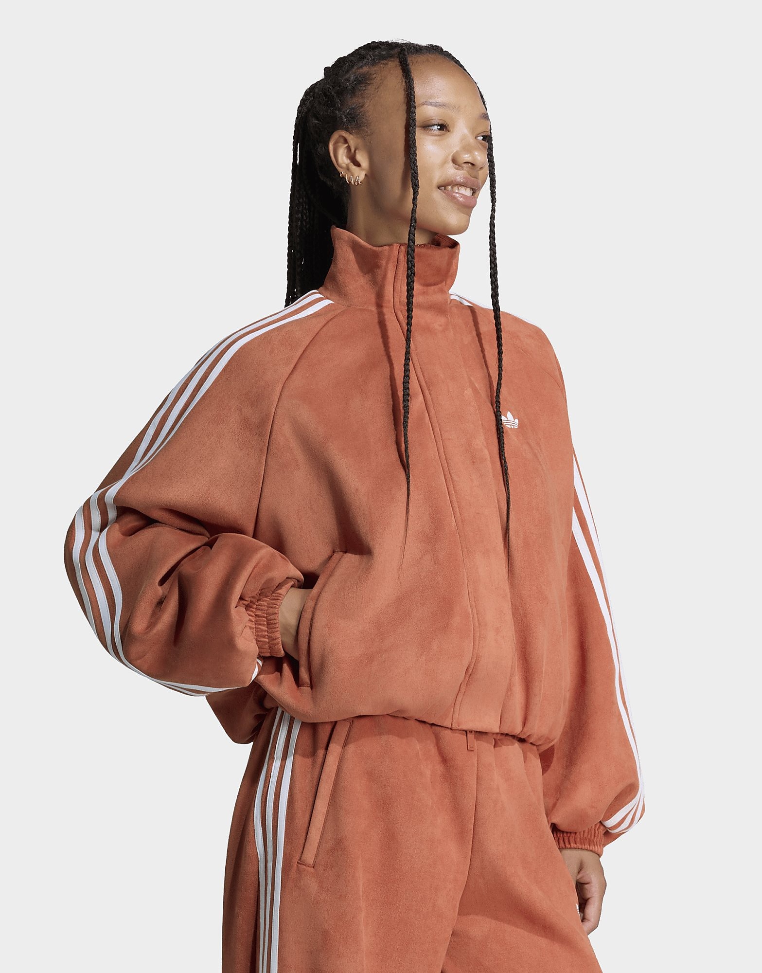 Adidas Donna Rosso Womens Track Top Adilenium Season 6 Faux Suede Taglia S, JD Sports