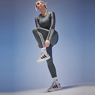 ADIDAS Women's HyperGlam Three-Stripes 7/8 Tight Leggings NWT Brown SIZE:  XS