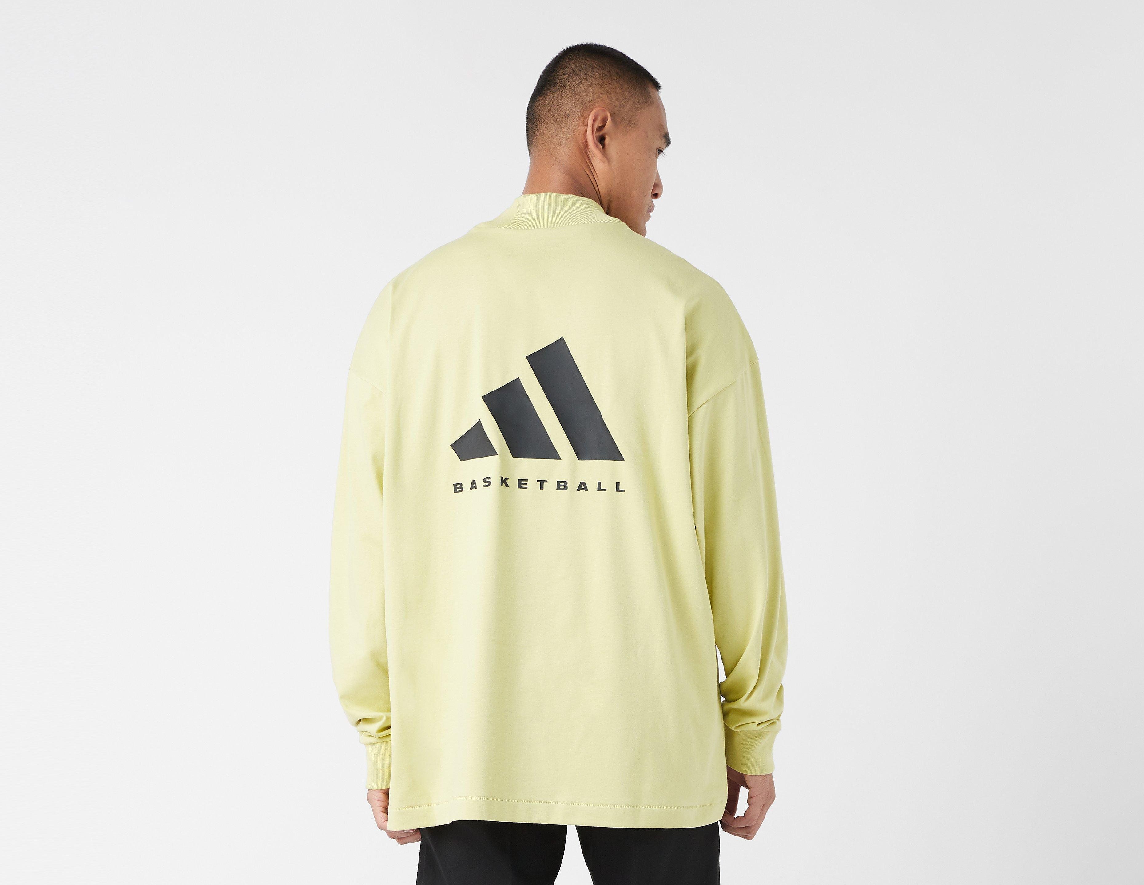 Adidas Basketball Long Sleeve T-Shirt, Yellow
