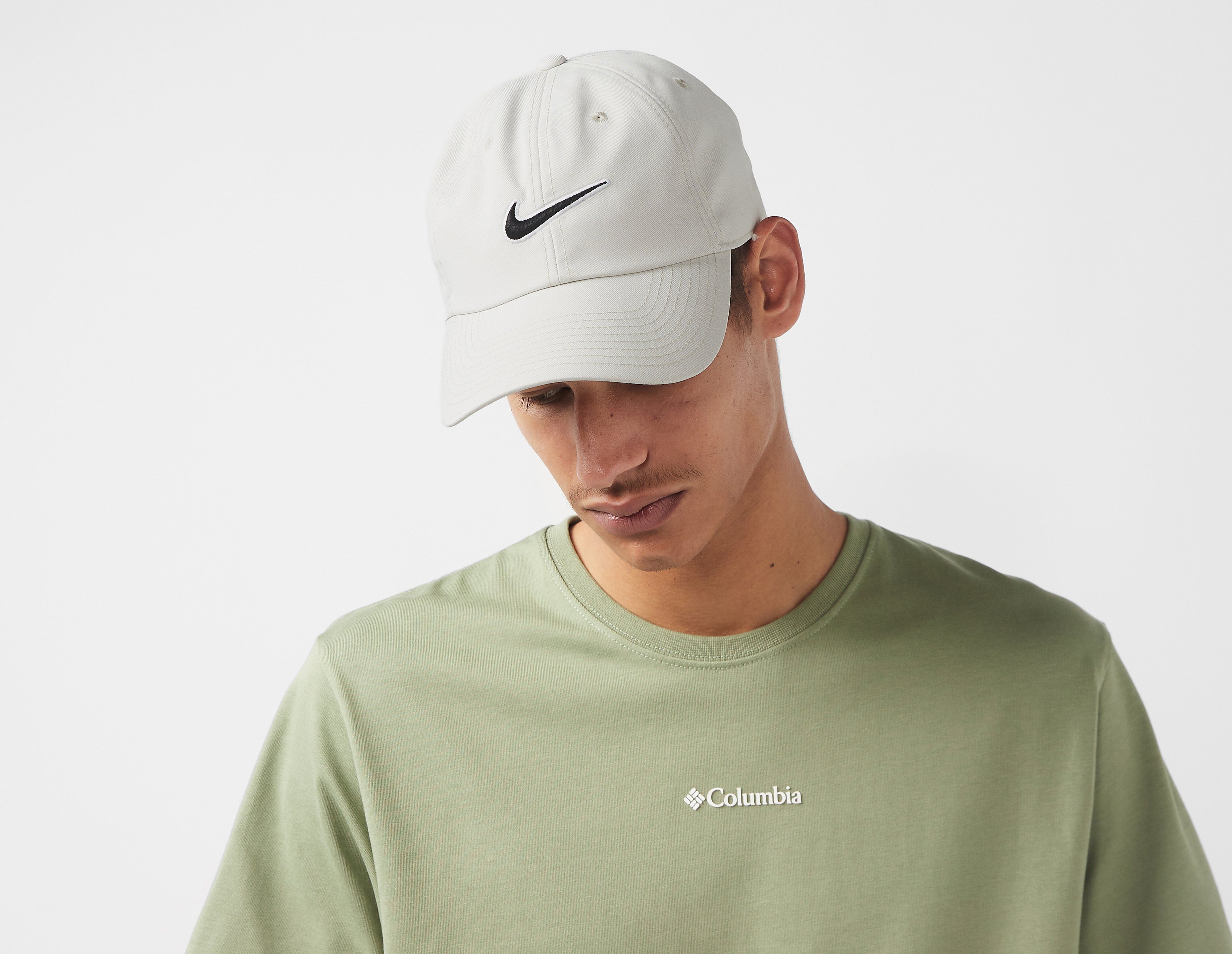 nike club unstructured swoosh cap, white