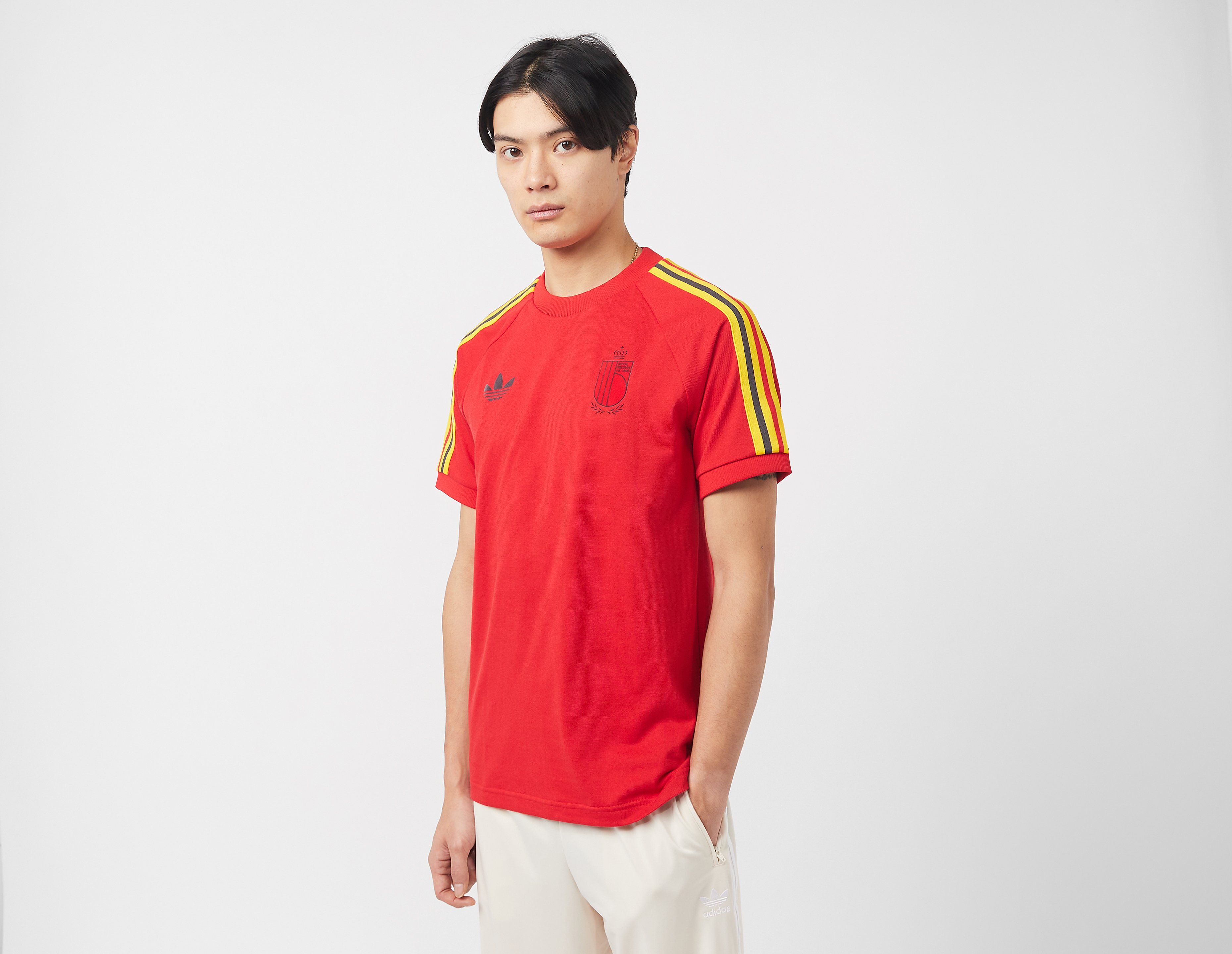 Adidas Originals Belgium Adicolor Classics 3-Stripes T-Shirt, Red