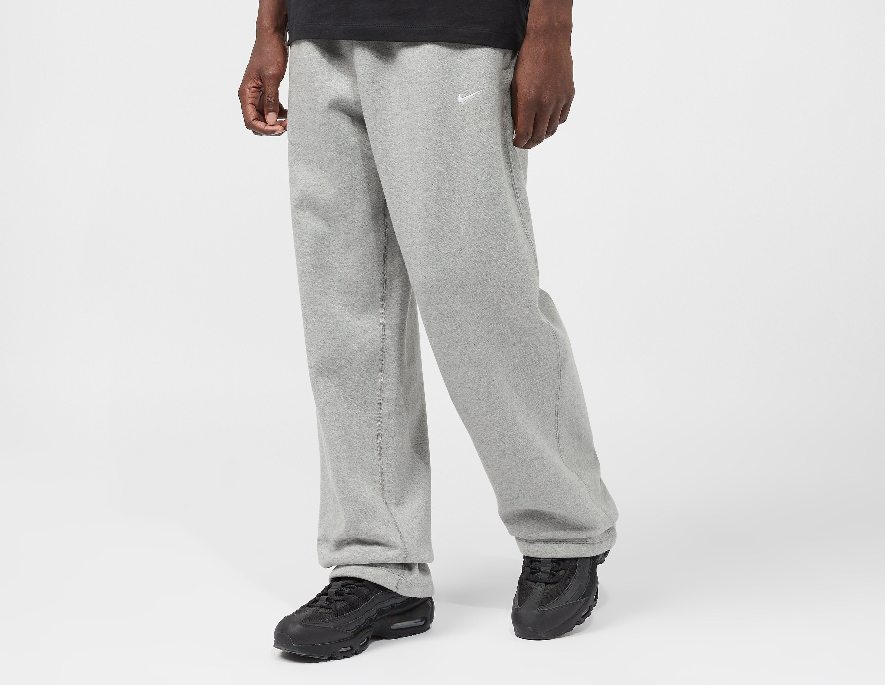 Nike NRG Solo Swoosh Open Hem Fleece Sweatpants, Grey