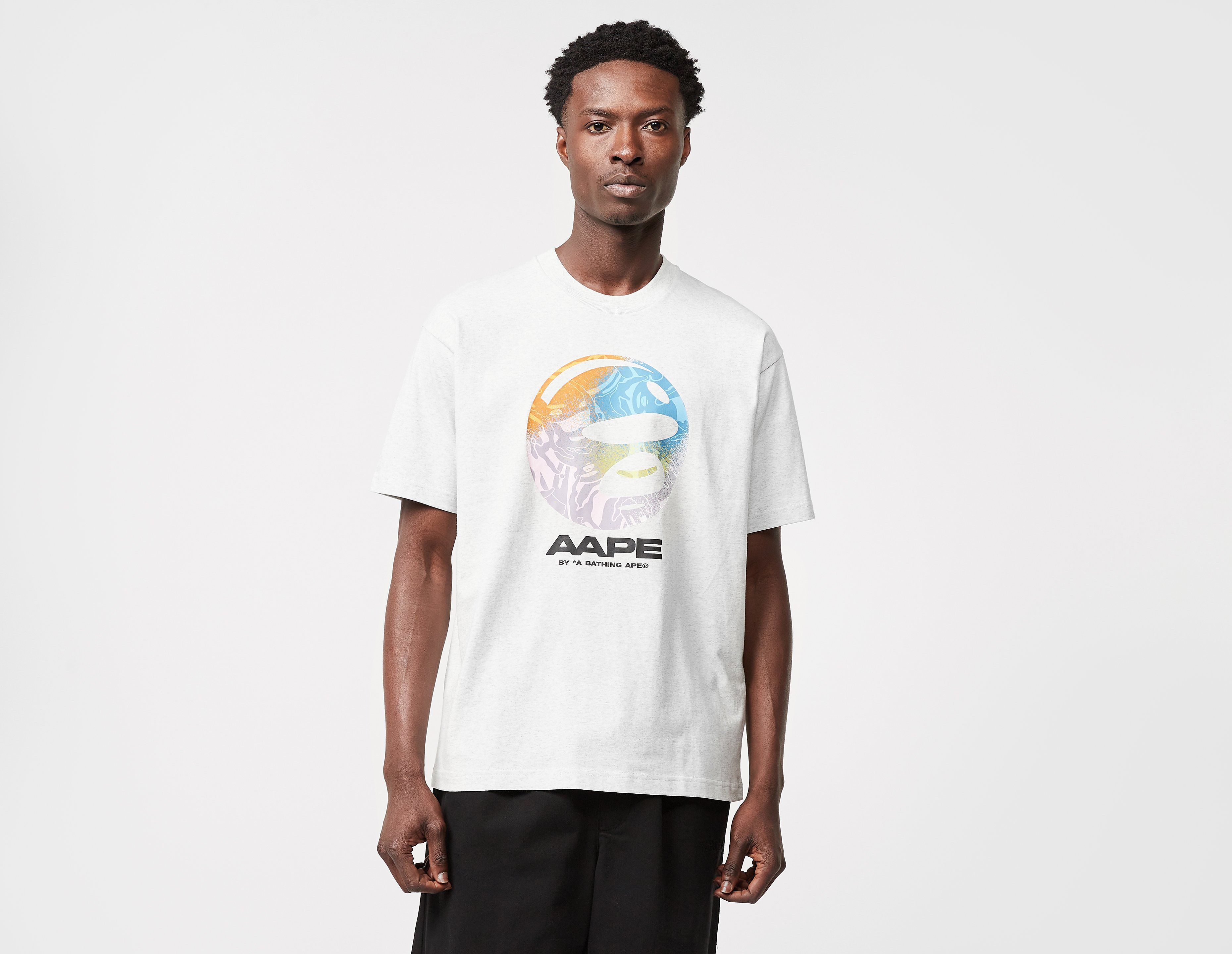 AAPE By A Bathing Ape Camo Moonface T-Shirt, Grey