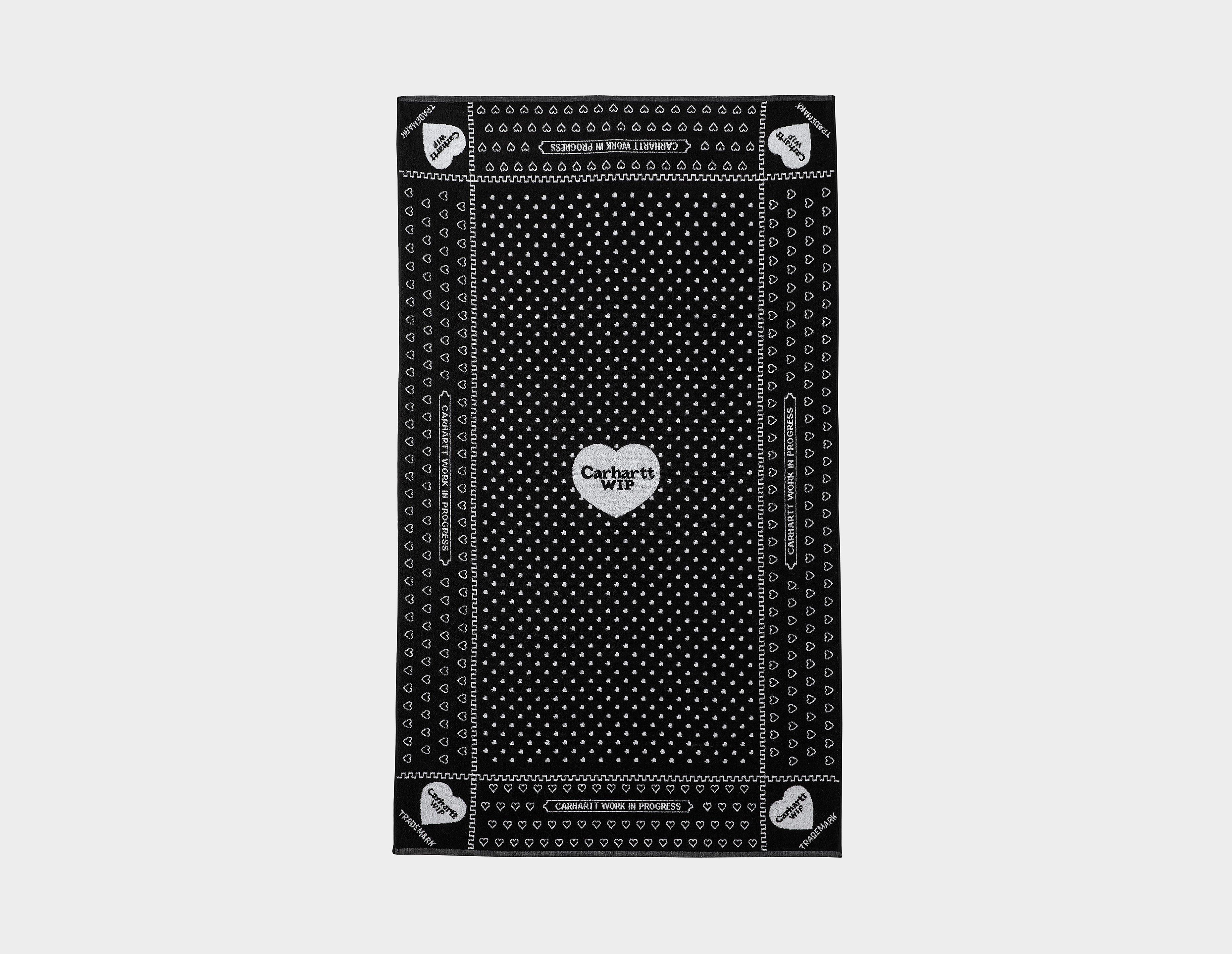 carhartt wip heart bandana towel, black