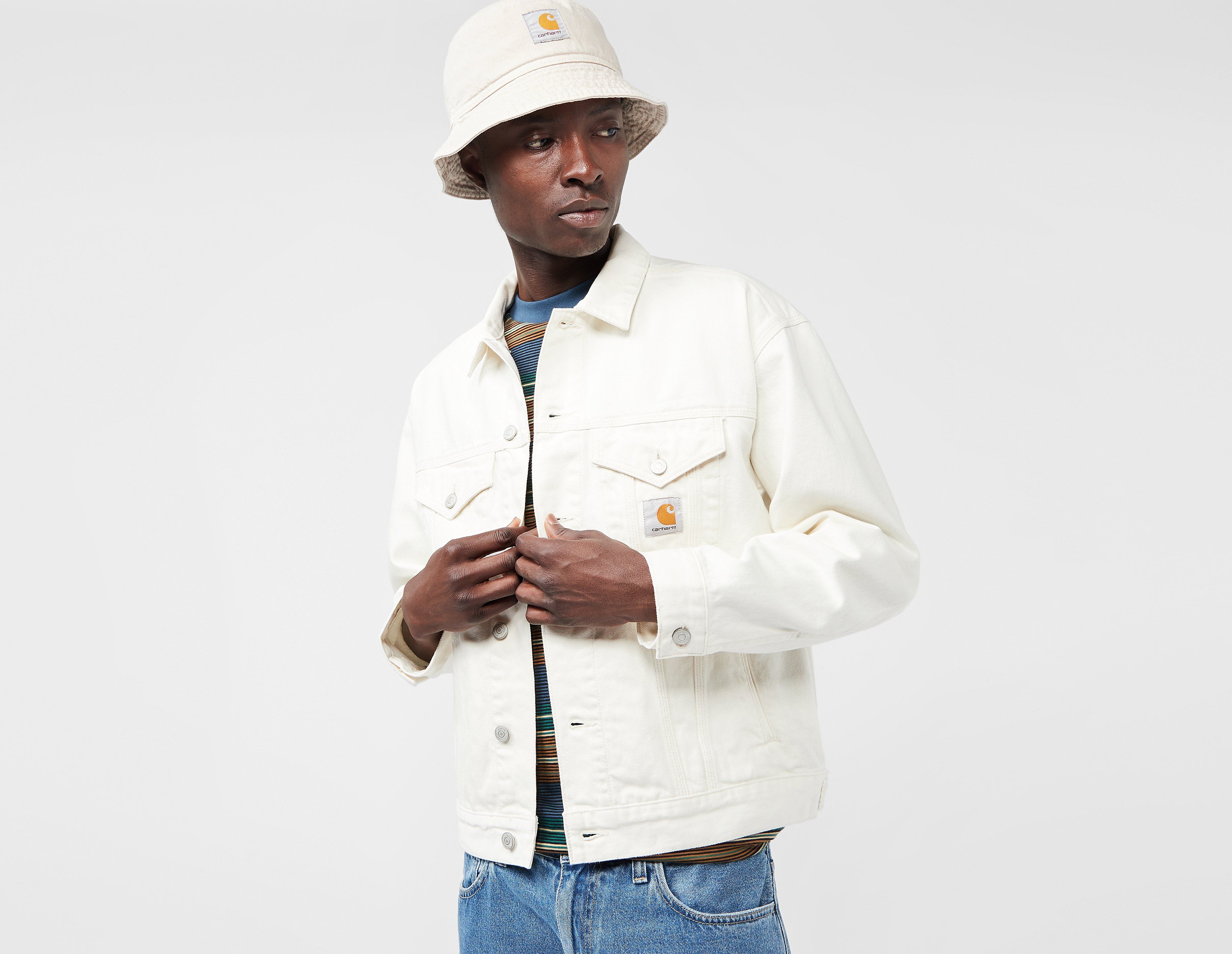 Carhartt WIP Helston Denim Jacket, White