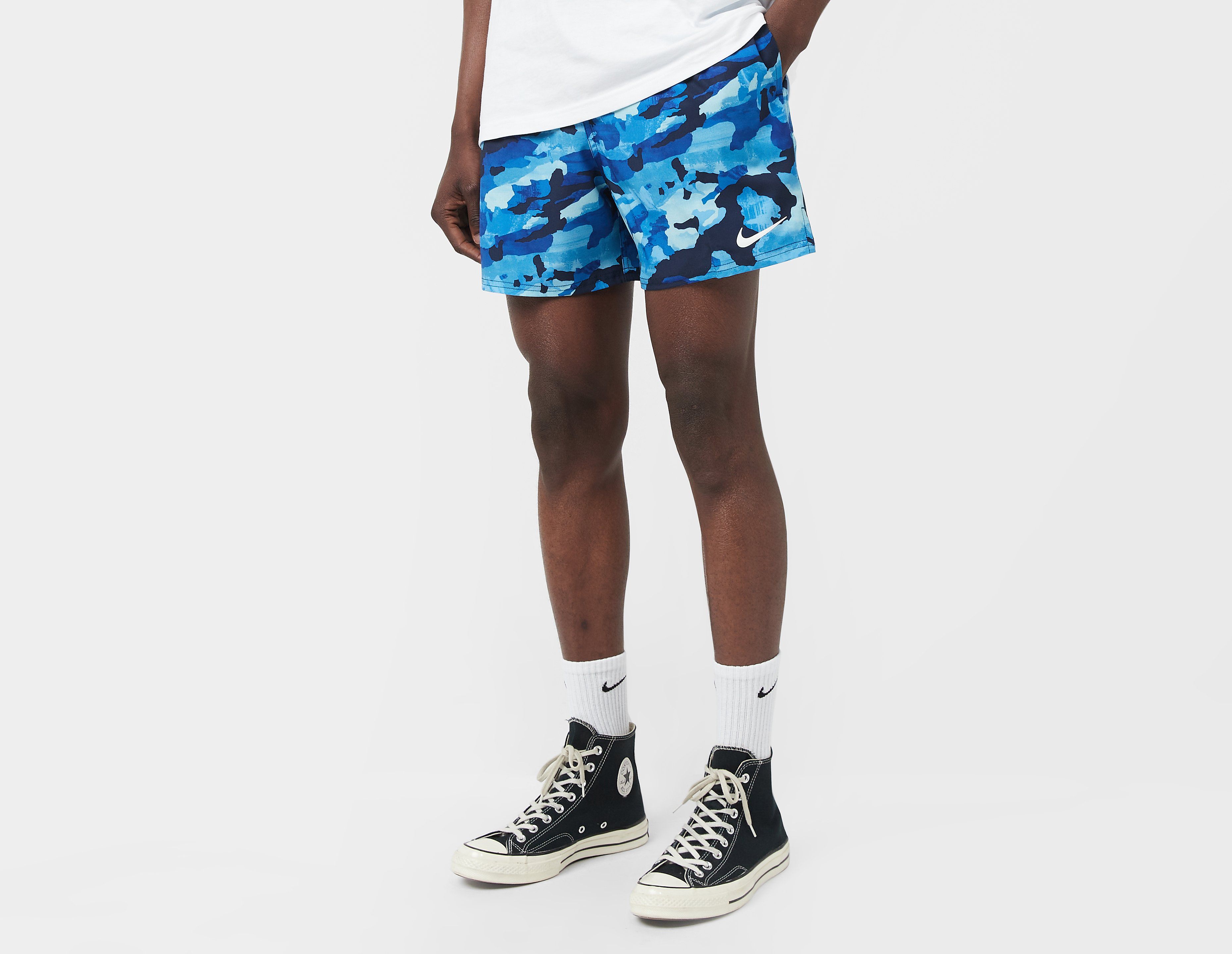 Nike Classic 5 Volley Camo Shorts, Blue