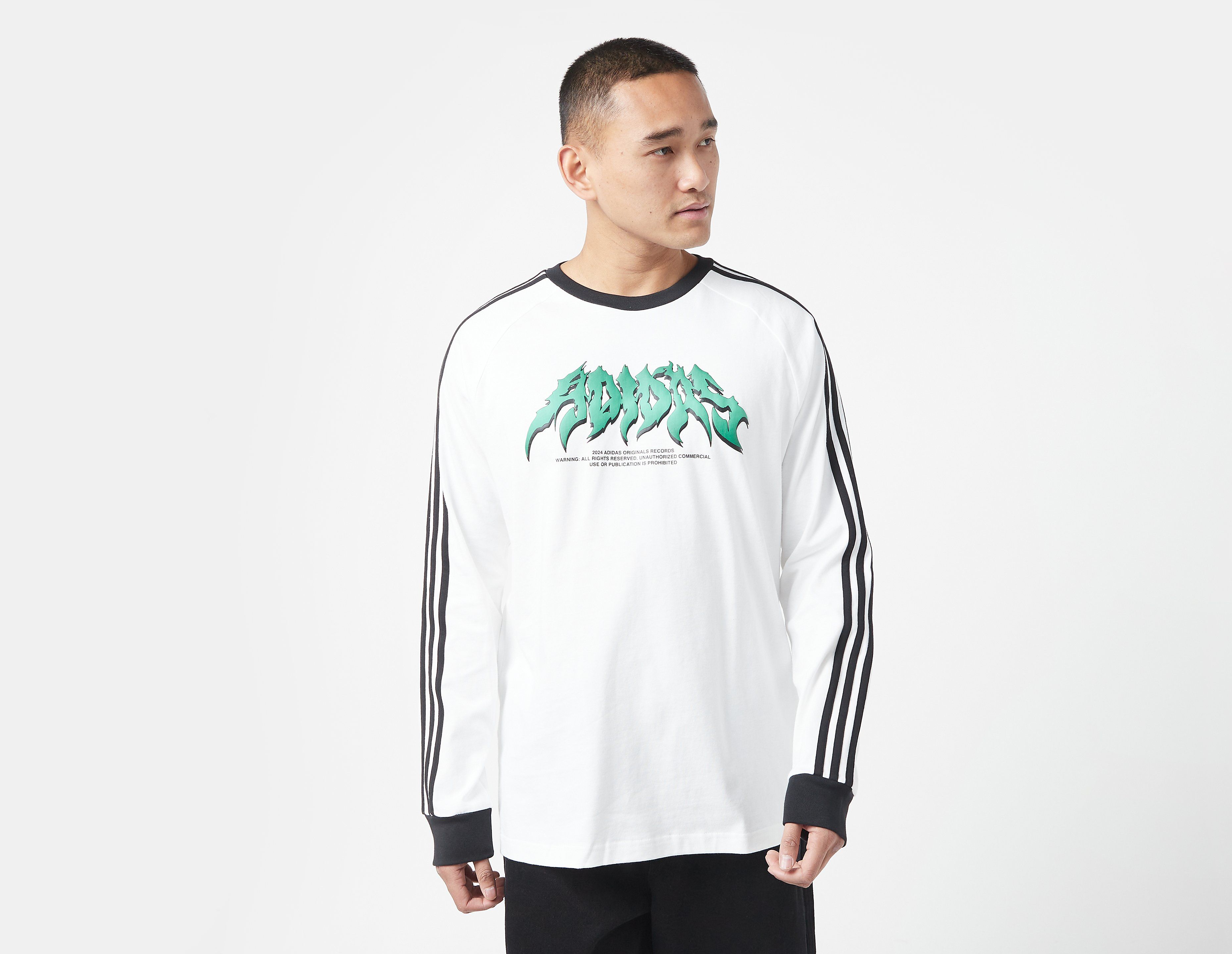 Adidas Originals Flames Long Sleeve T-Shirt, White
