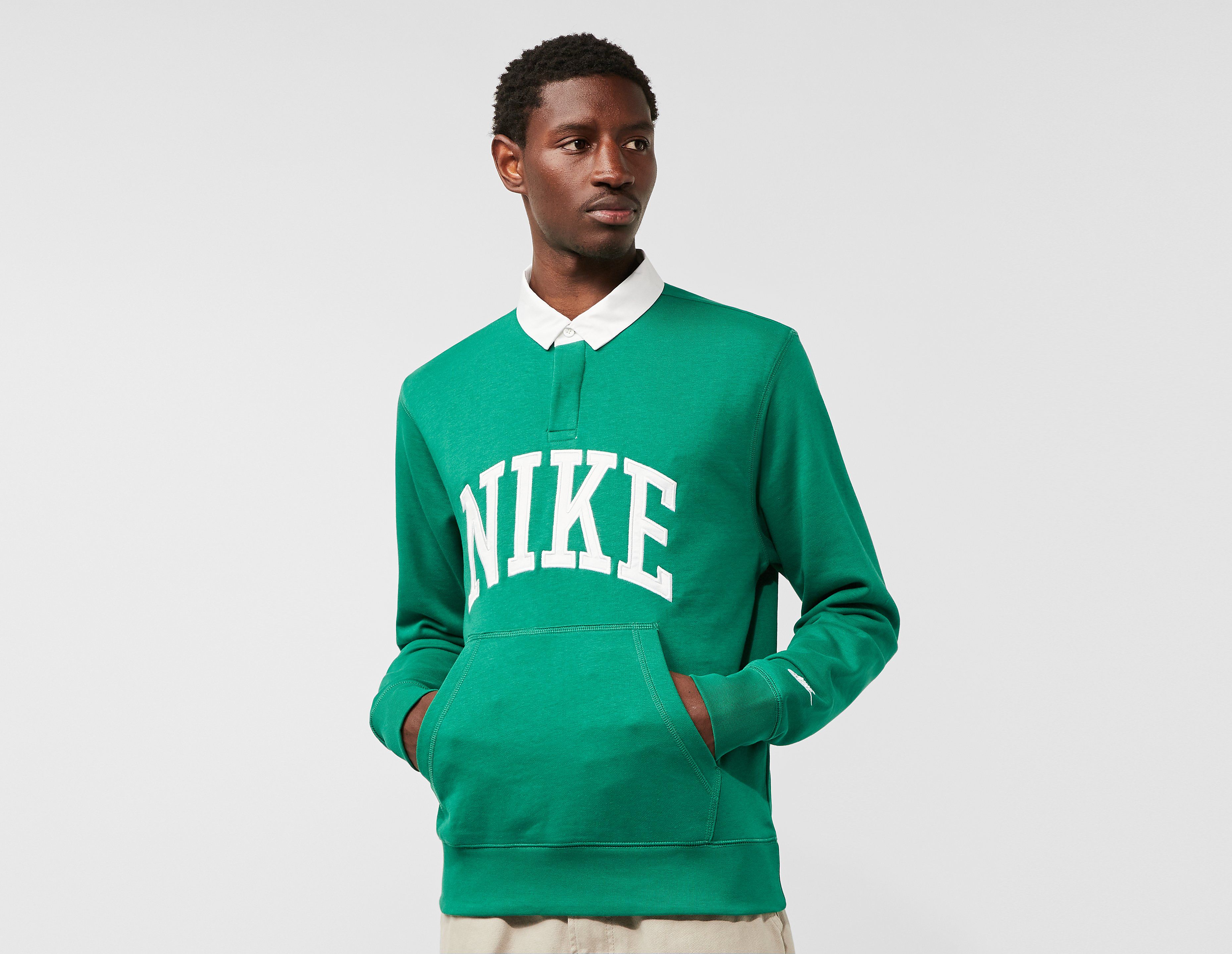Nike Club Fleece Polo Sweatshirt, Green