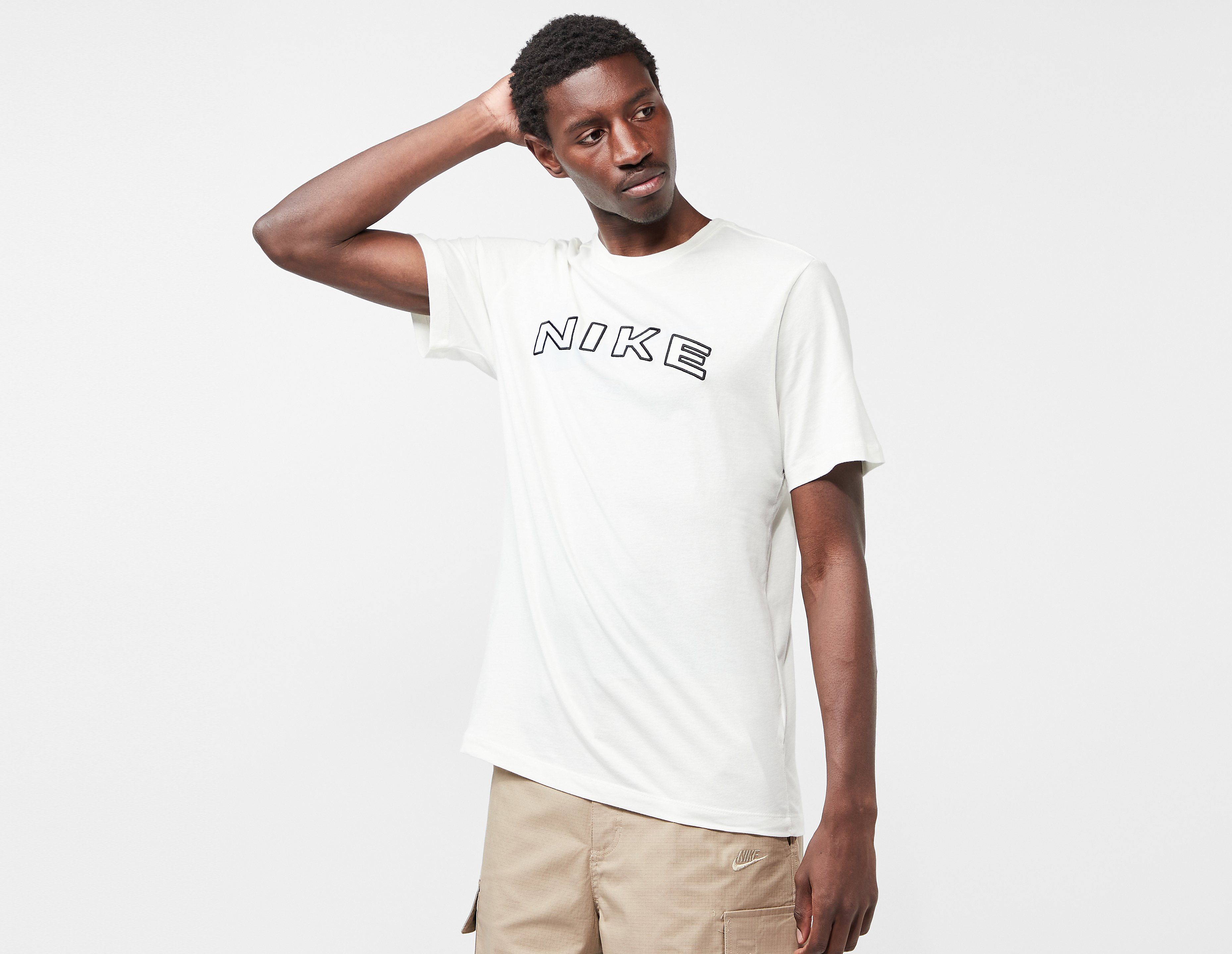 Nike Club Arch T-Shirt, Ecru