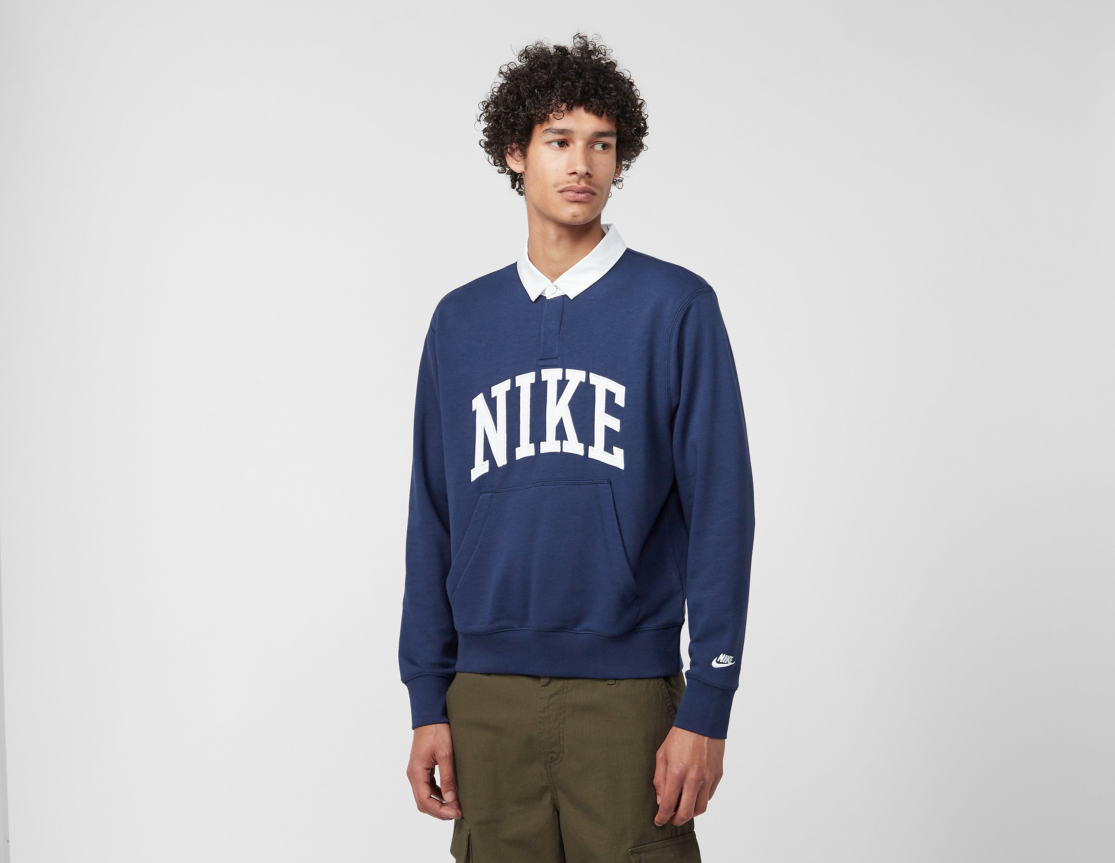 Nike Club Fleece Polo Sweatshirt, Navy