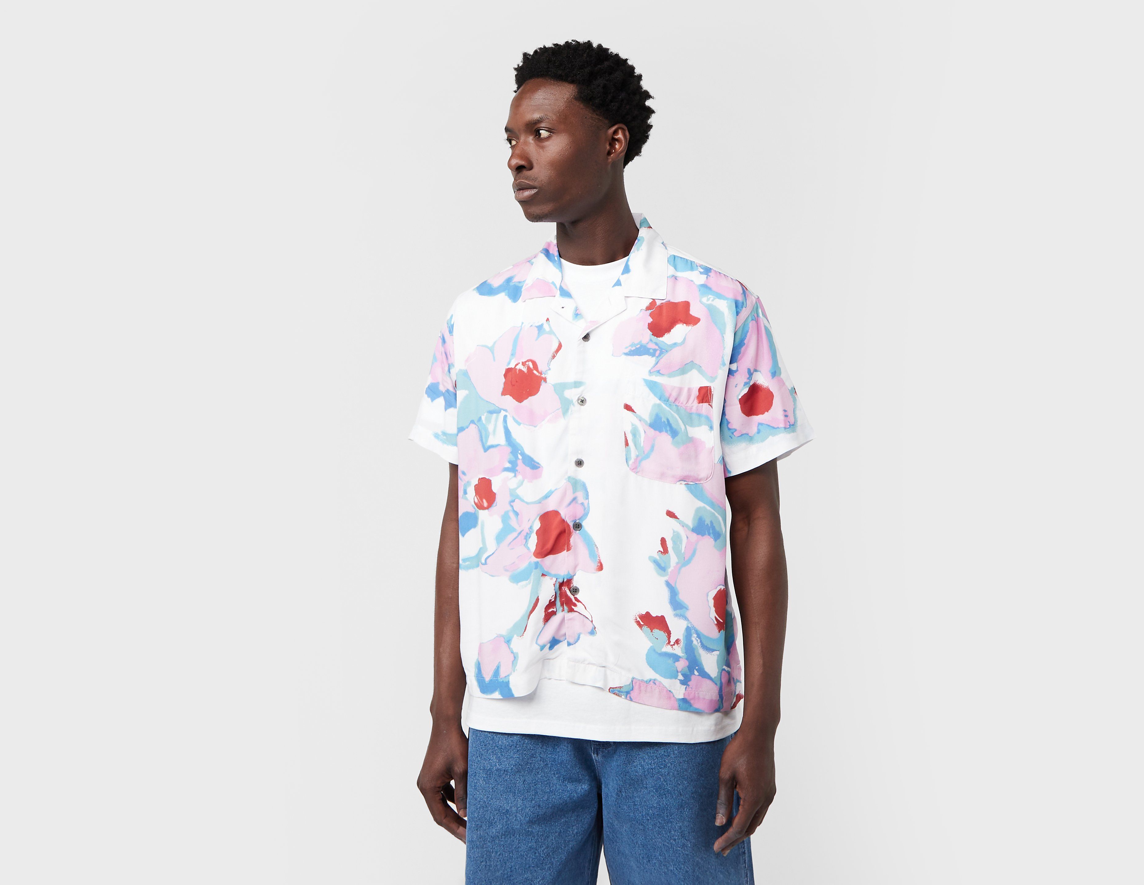 Obey Acrylic Flower Shirt, White