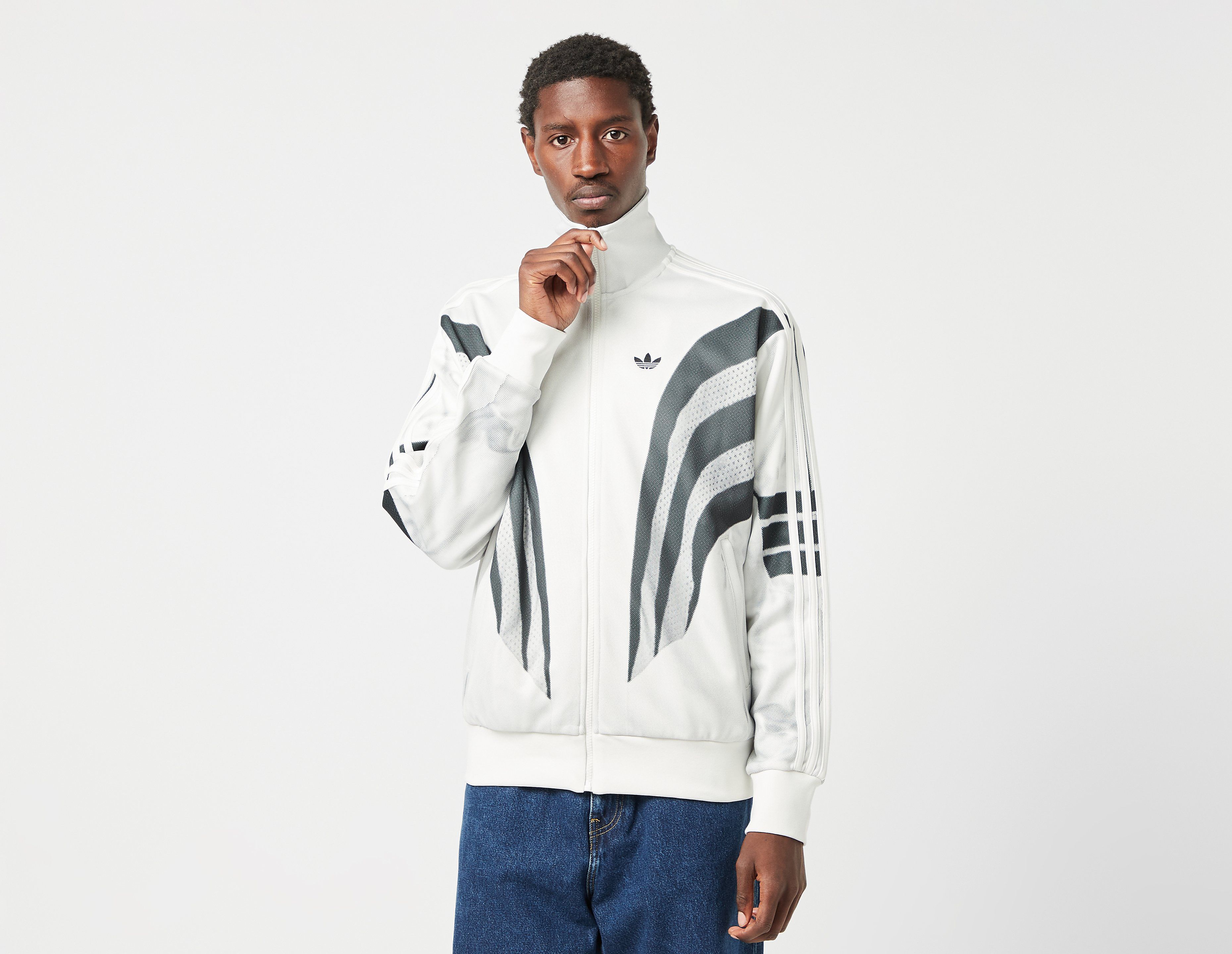 adidas Originals Premium Print Track Top, White