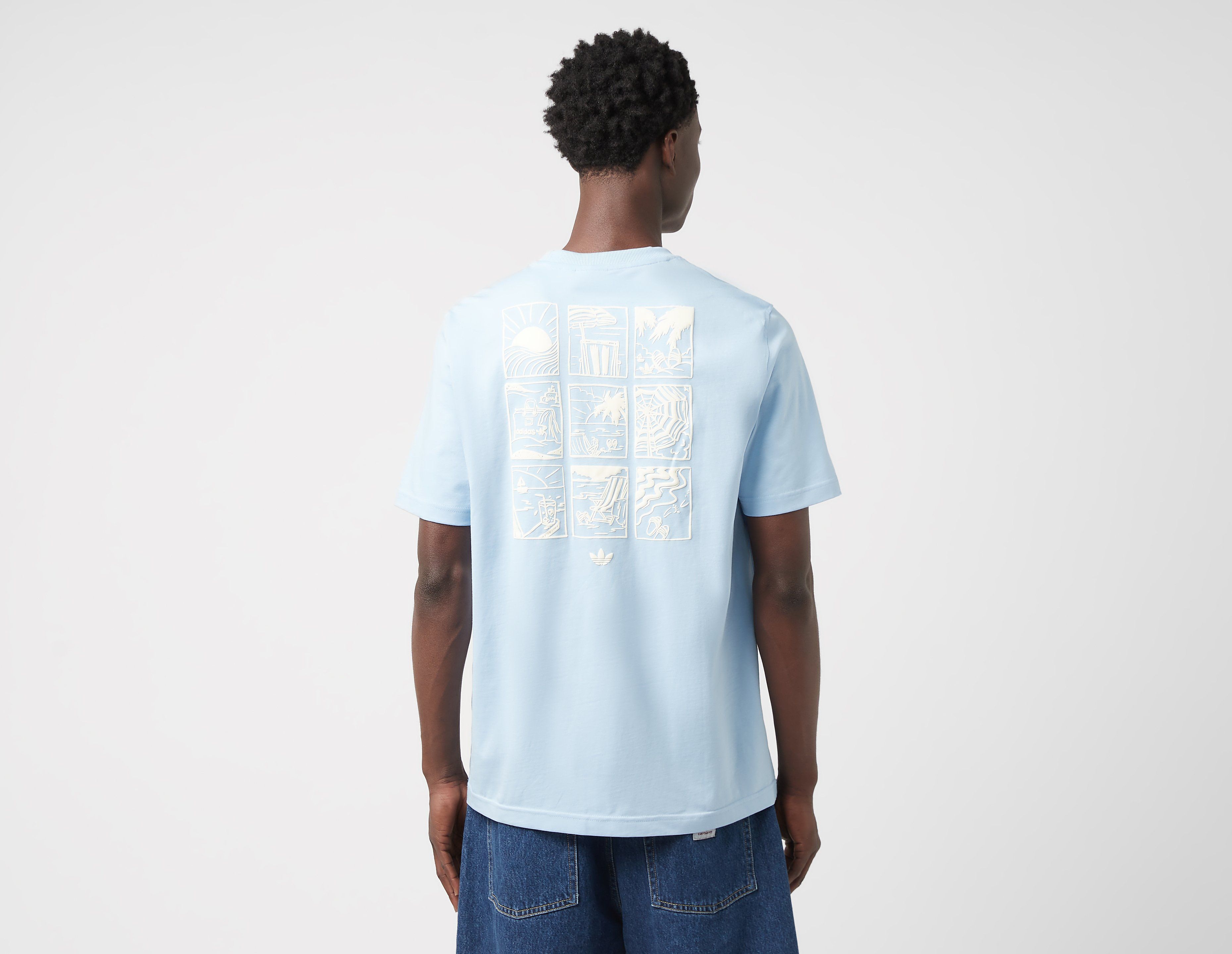 adidas Originals '80s Beach Day Graphic T-Shirt, Blue