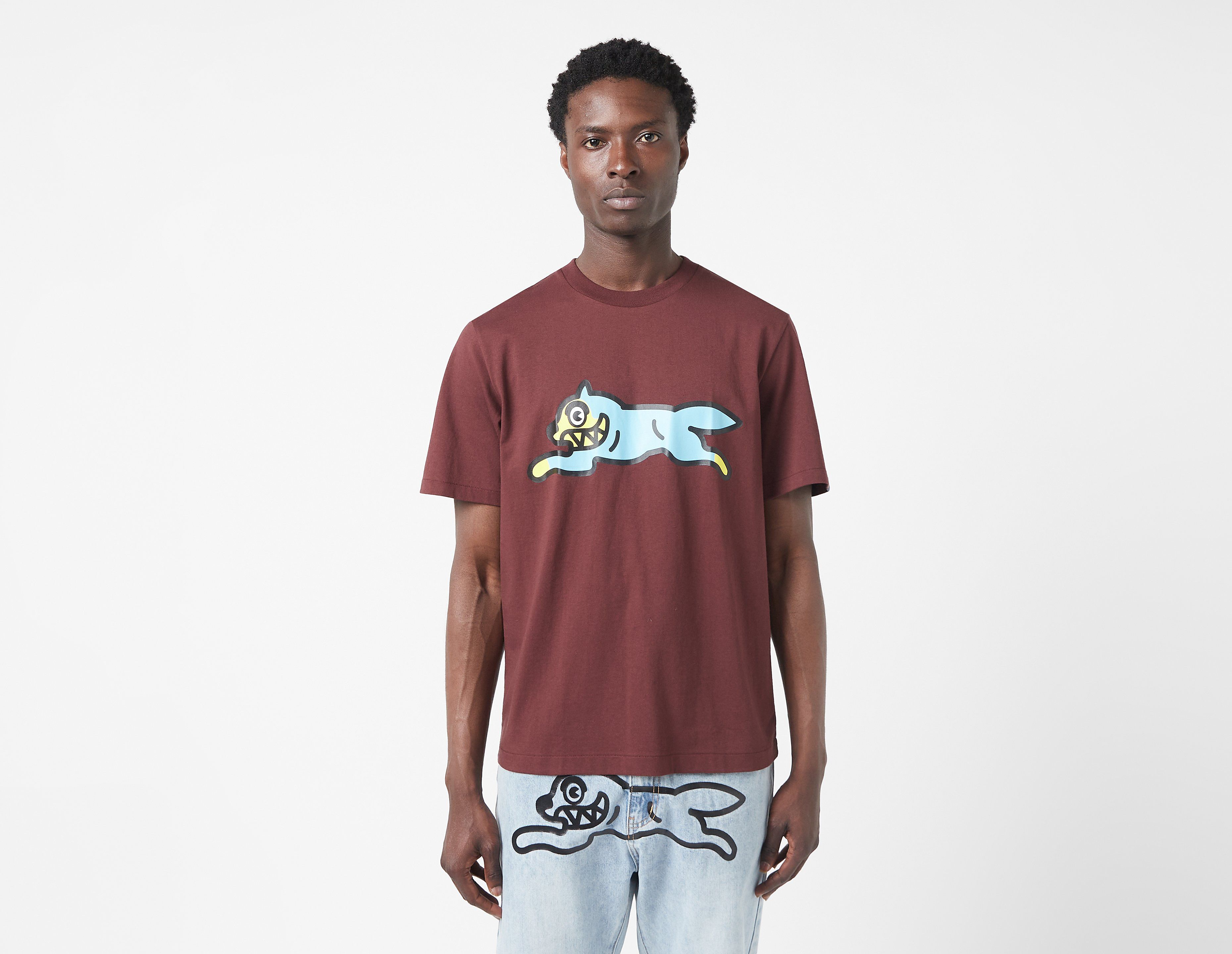 icecream t-shirt running dog, brown