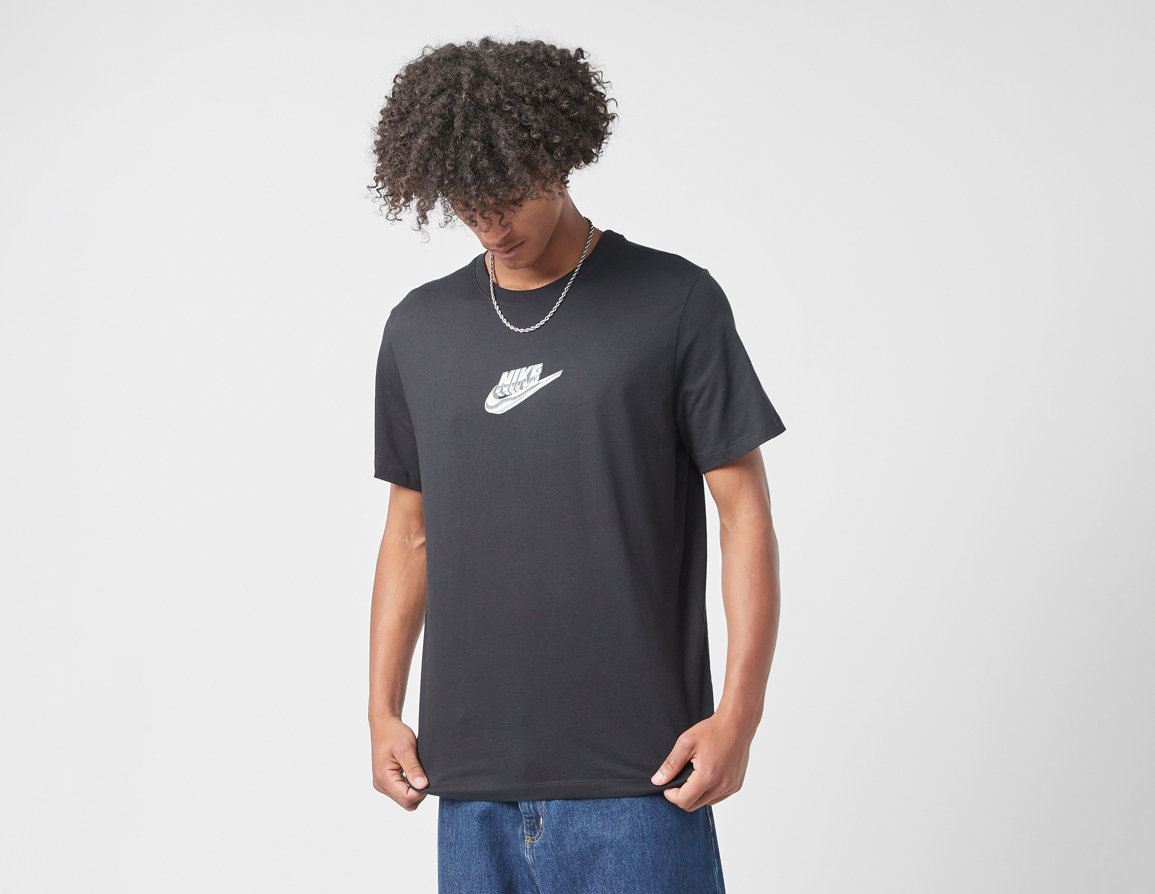 Nike Metallic Swoosh T-Shirt, Black