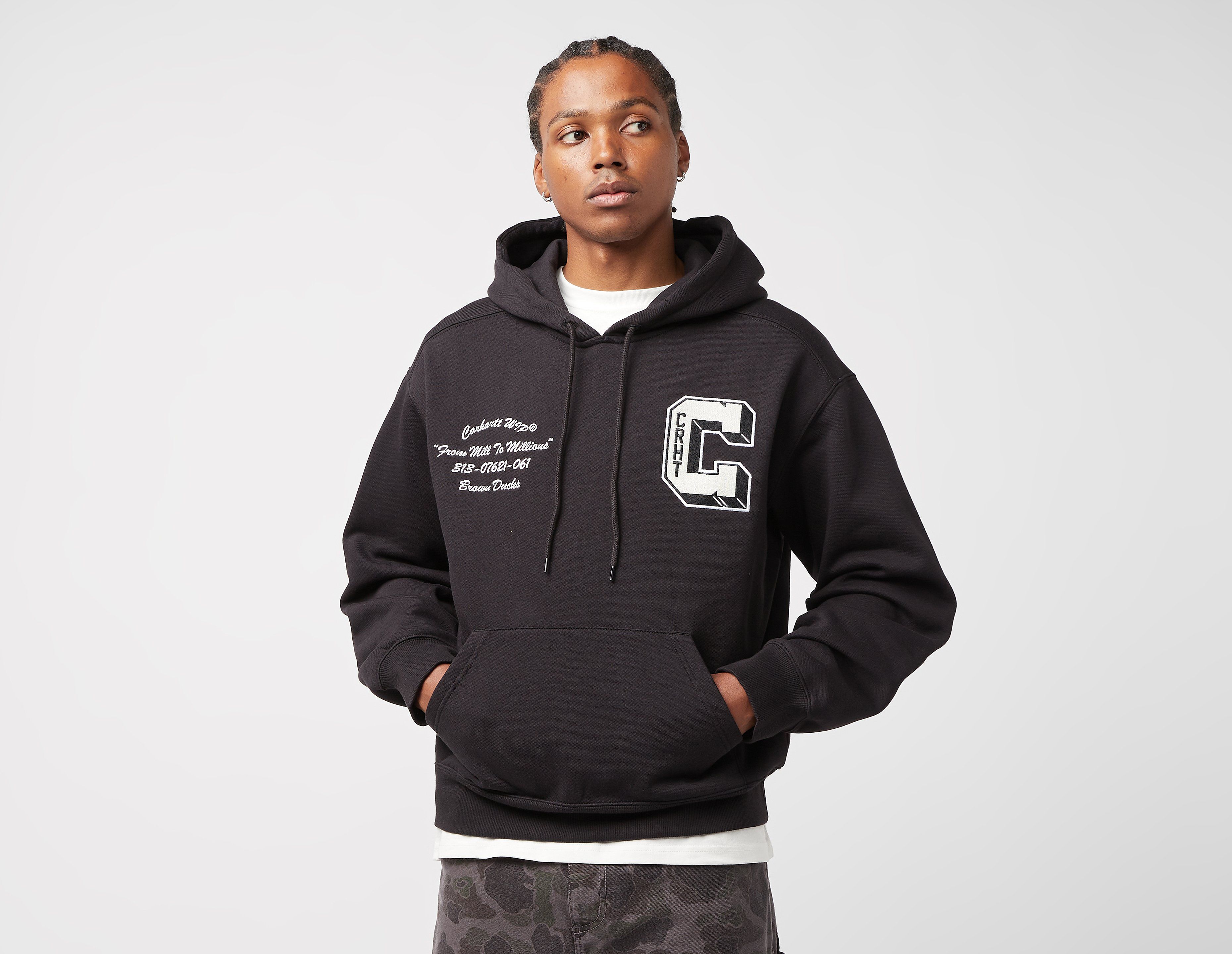 Carhartt WIP Brown Ducks Hoodie, Black