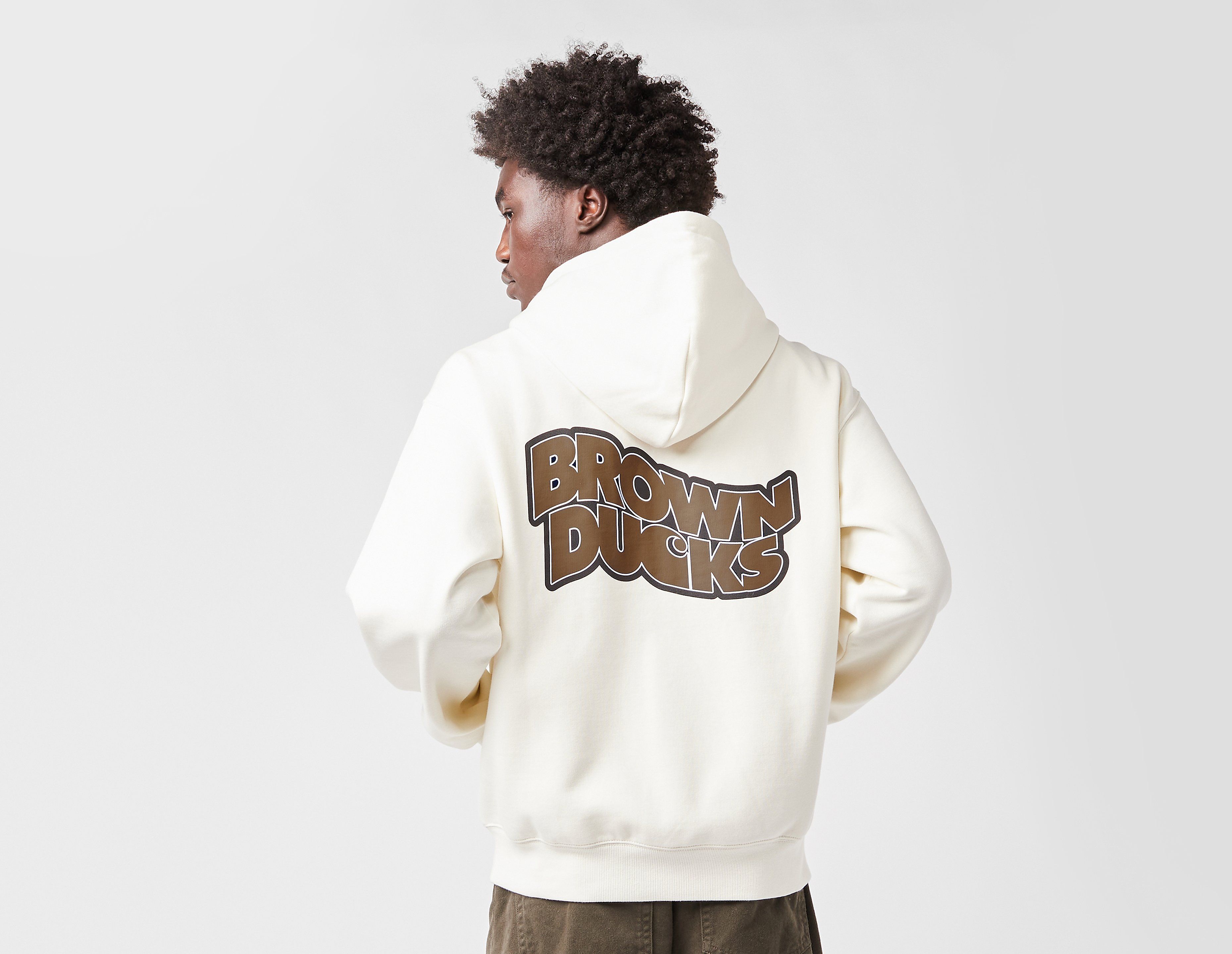Carhartt WIP Brown Ducks Zip Hoodie, Ecru