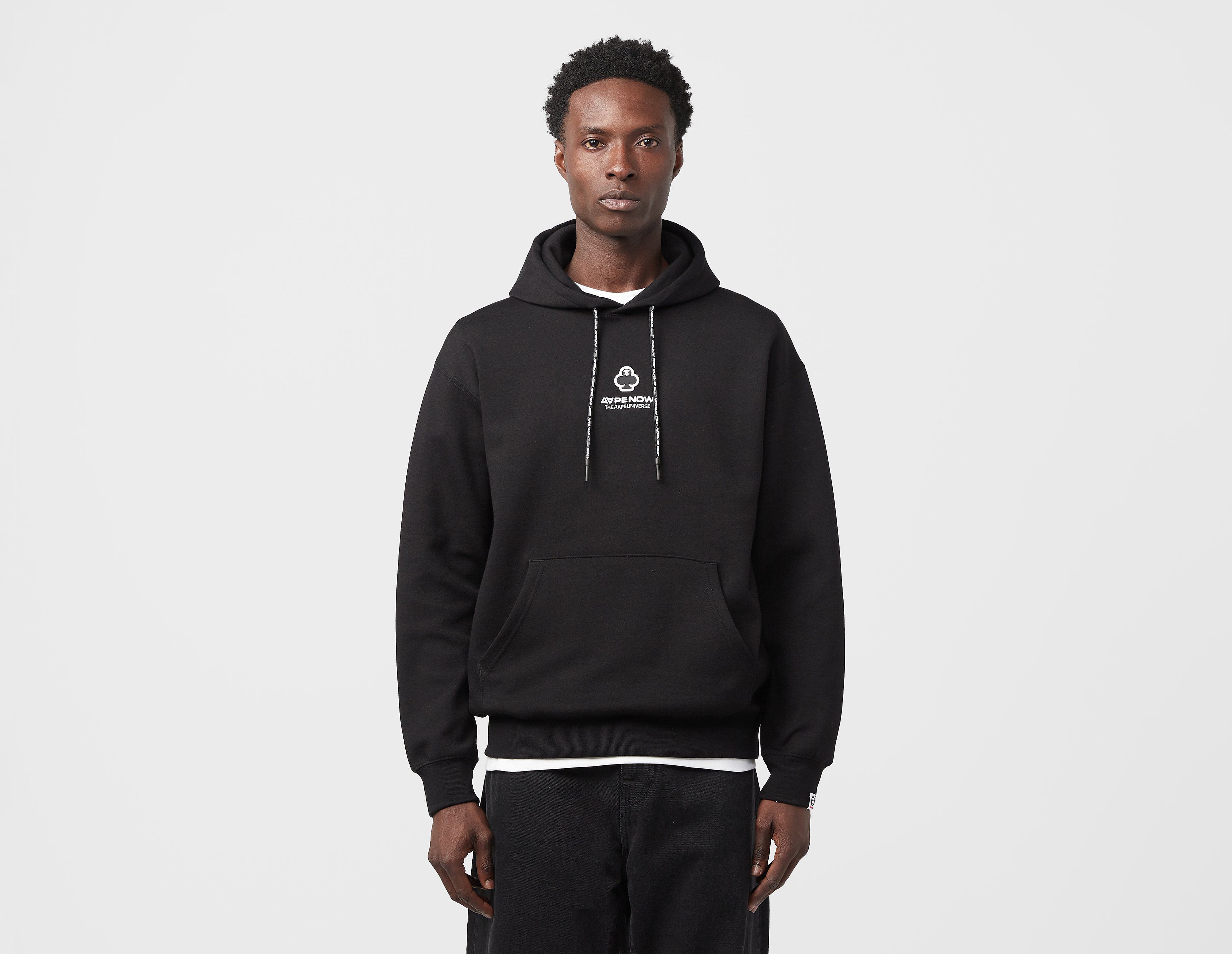 AAPE By A Bathing Ape Now Logo Hoodie, Black