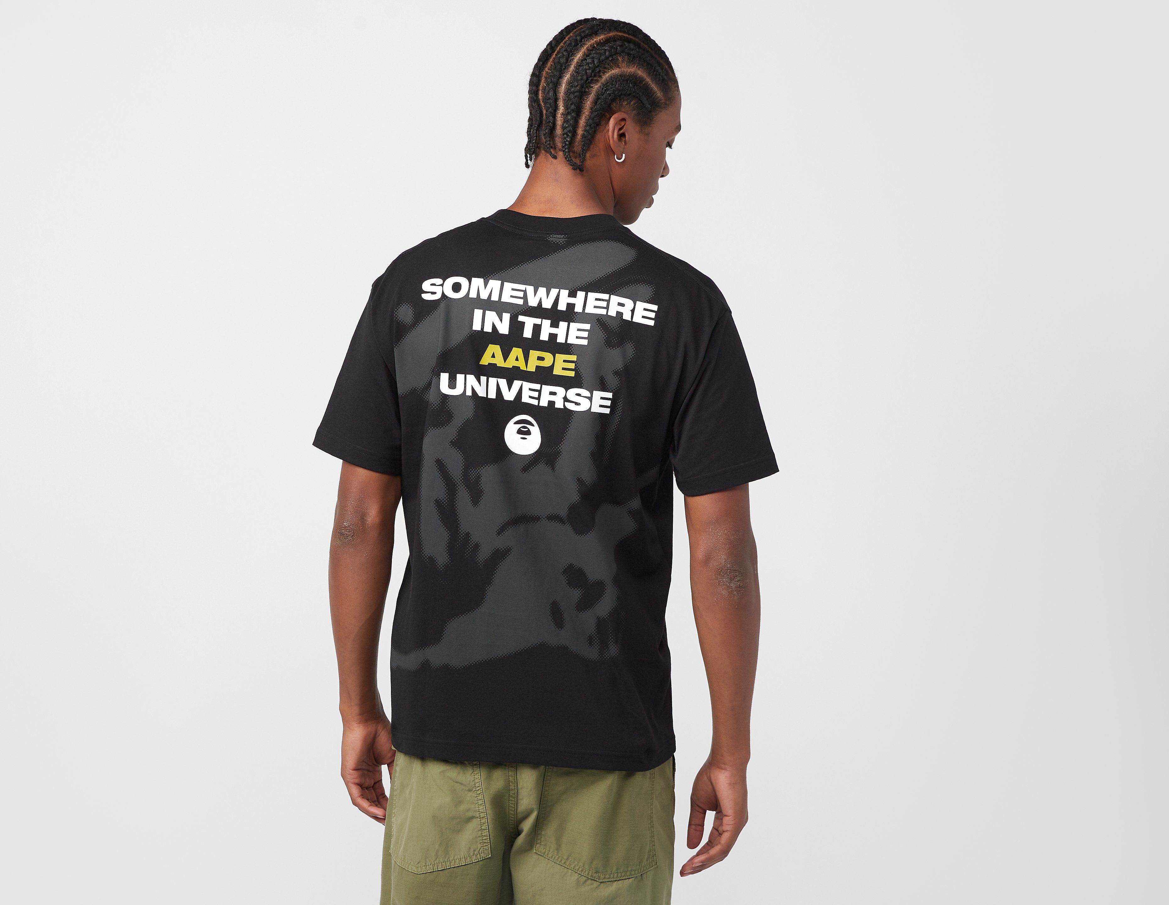 AAPE By A Bathing Ape Theme Back T-Shirt, Black