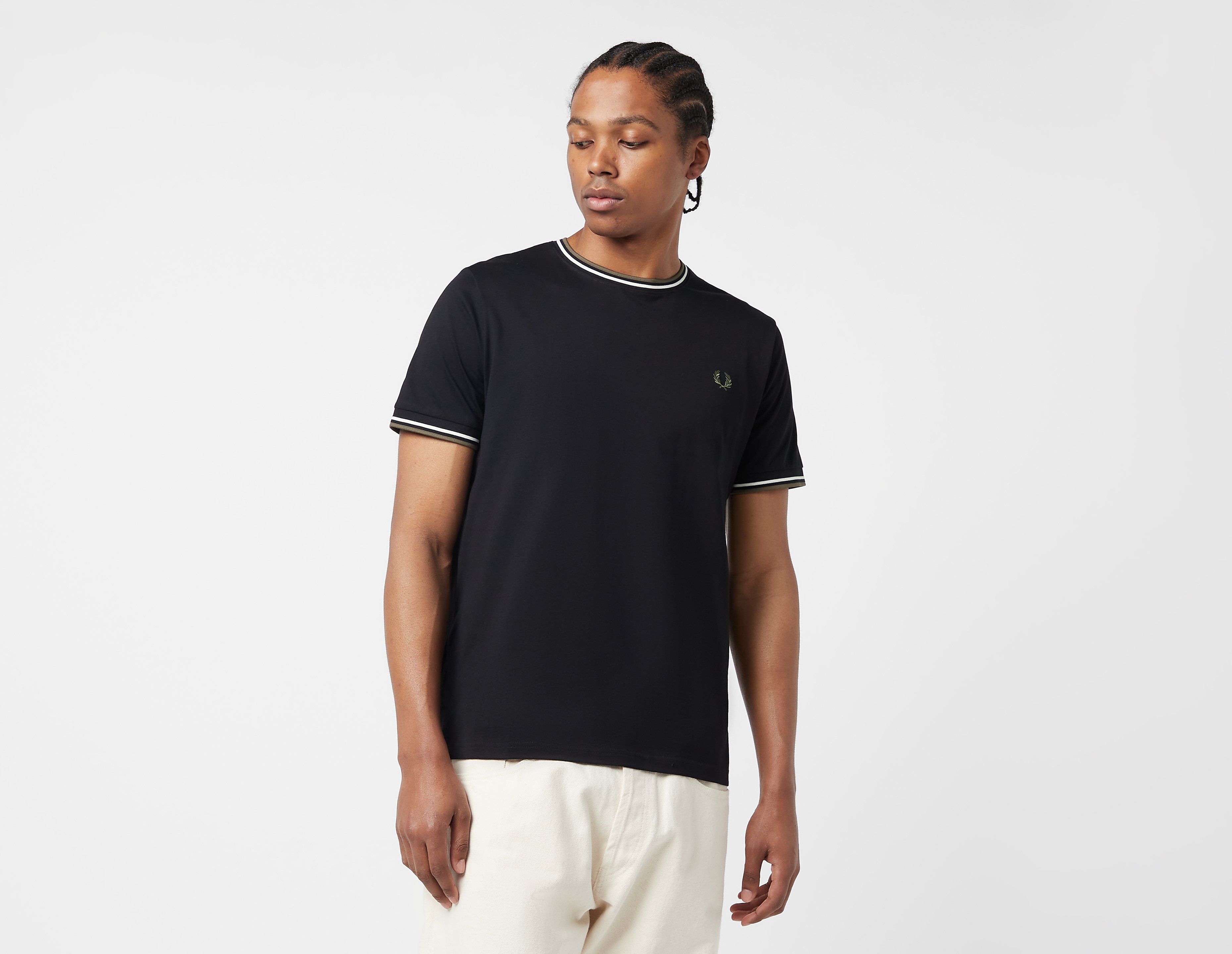 Fred Perry Twin Tipped Ringer Short Sleeve T-Shirt, Navy