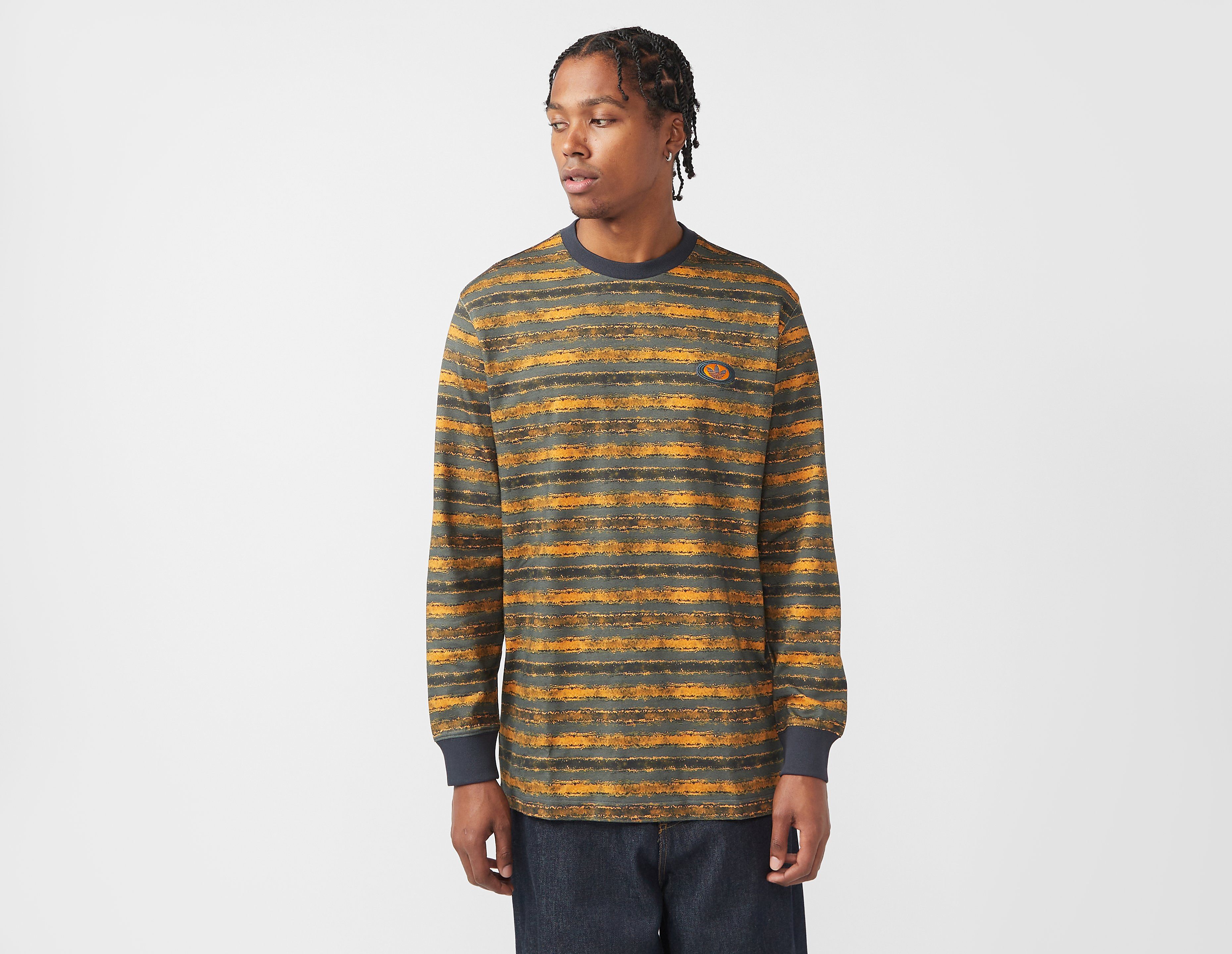 Adidas Originals 90s Stripe T-Shirt, Blue