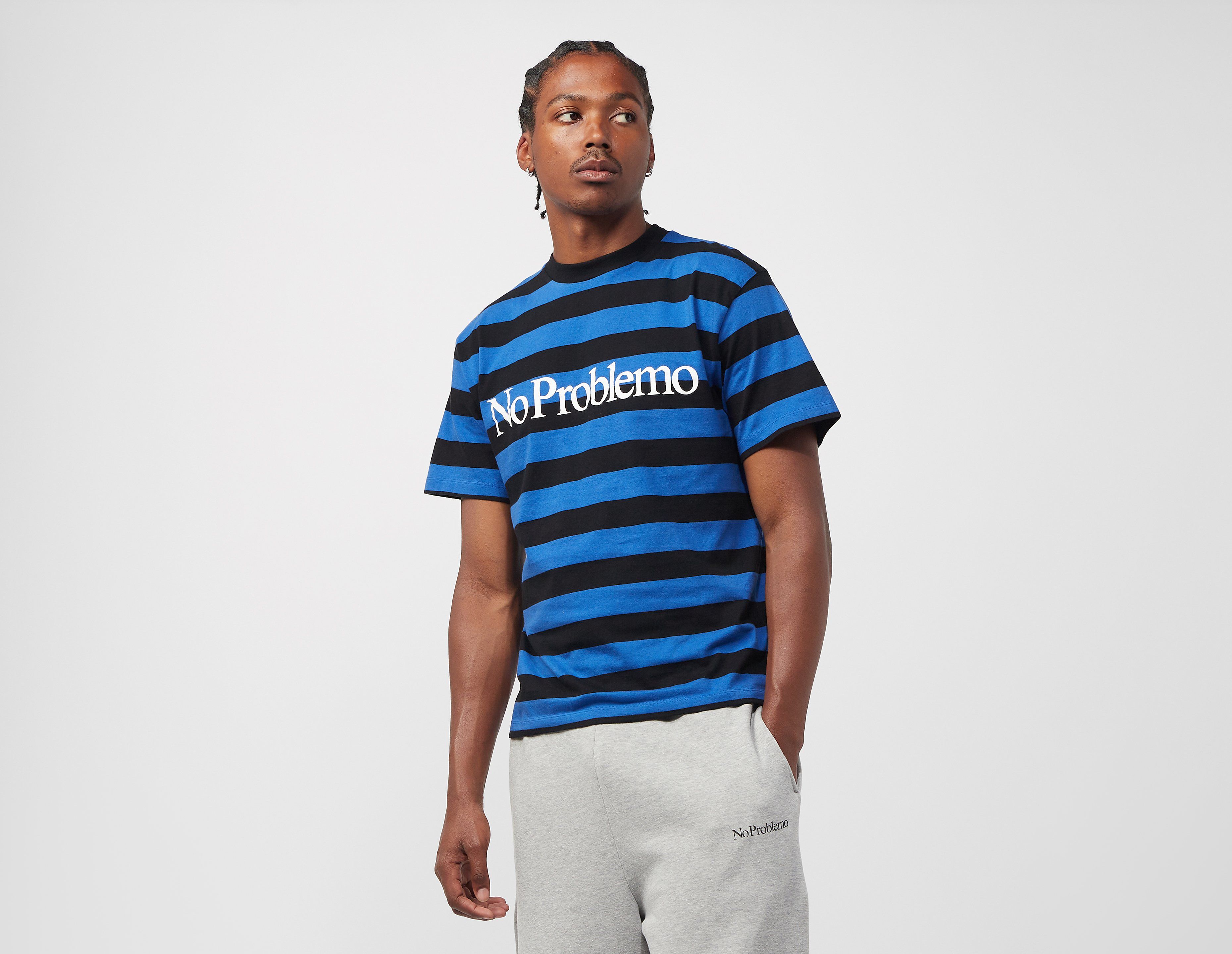 No Problemo Stripe T-Shirt, Blue