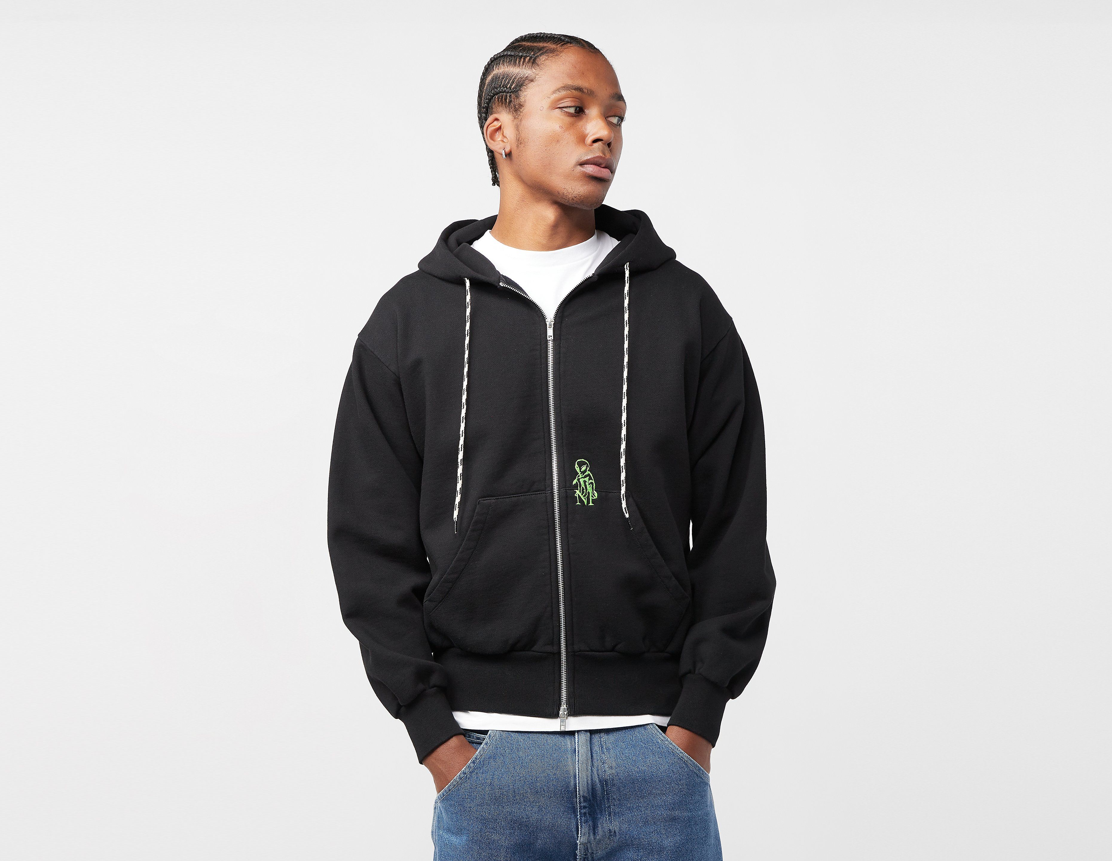 No Problemo Alien-O Zip Through Hoodie, Black