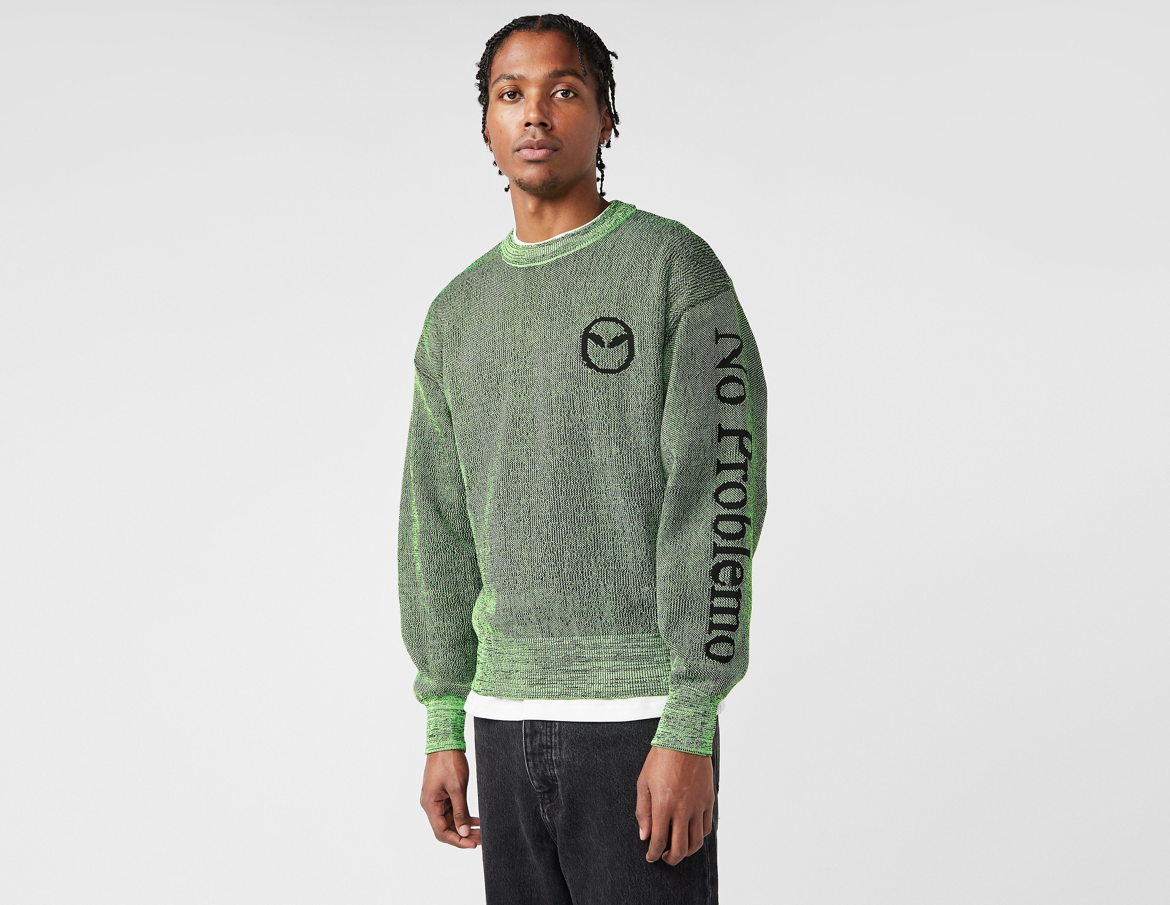 No Problemo Alien-O Glitch Knit Sweatshirt