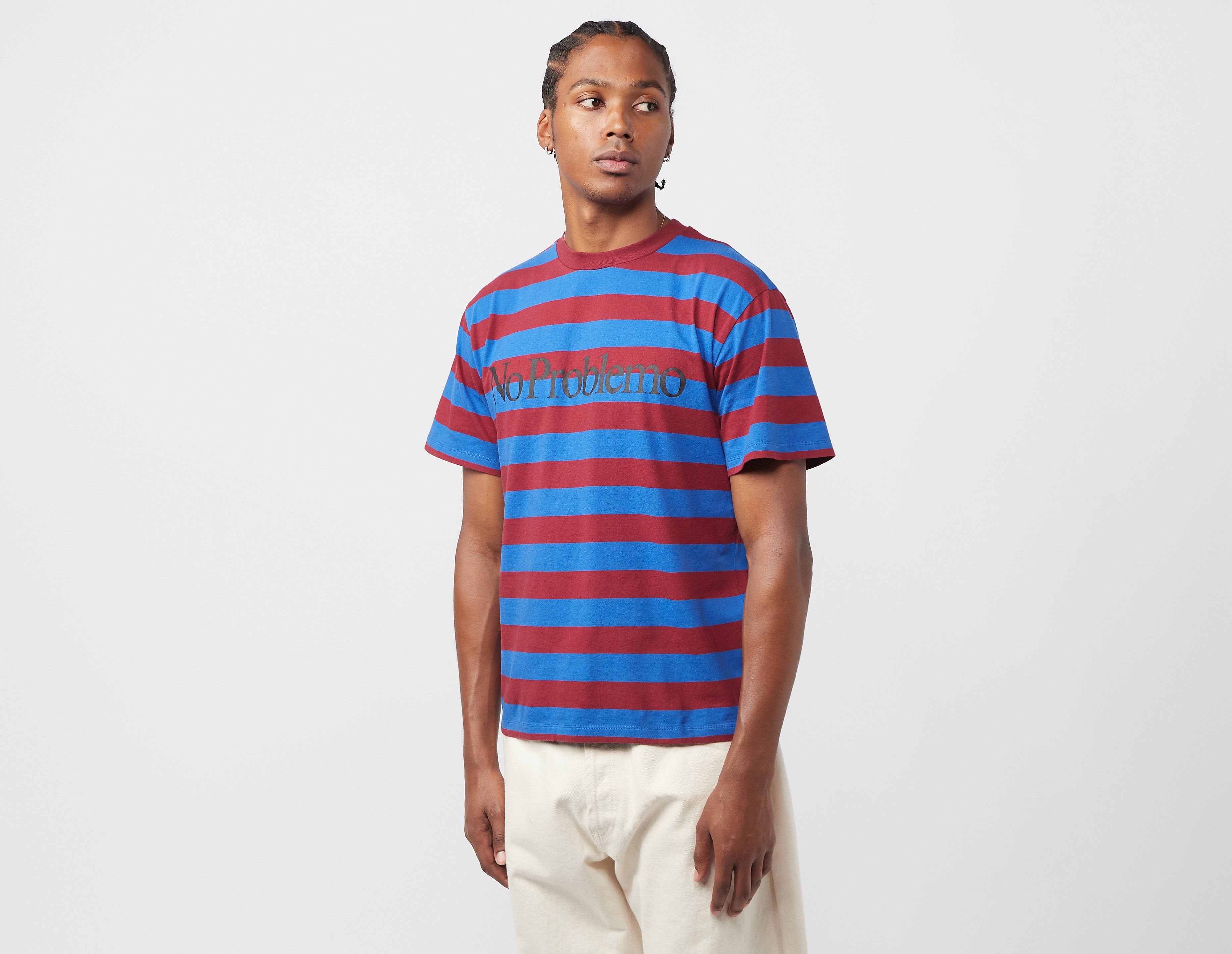 No Problemo Stripe T-Shirt, Red