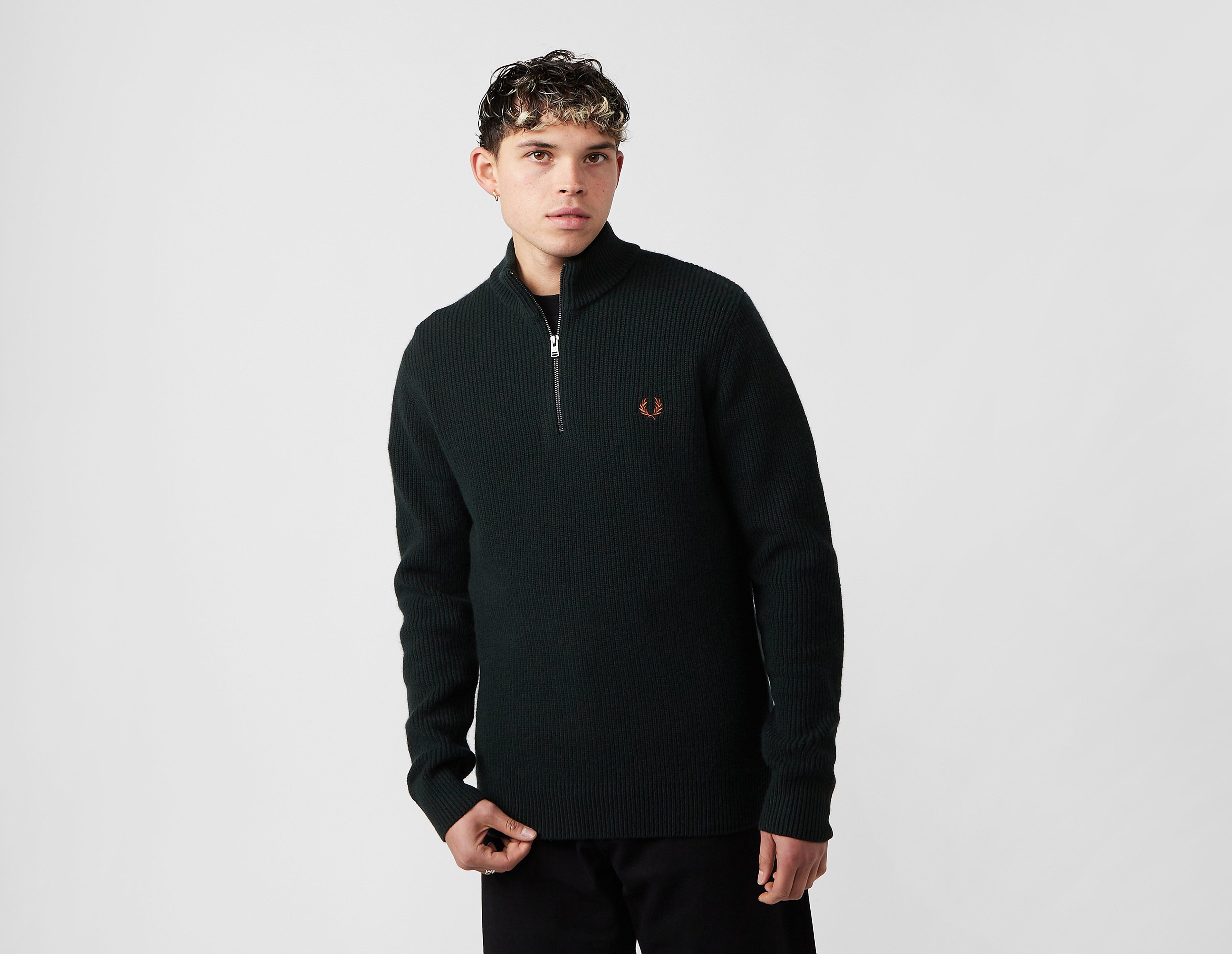 Fred Perry 1/2 Zip Sweater, Green