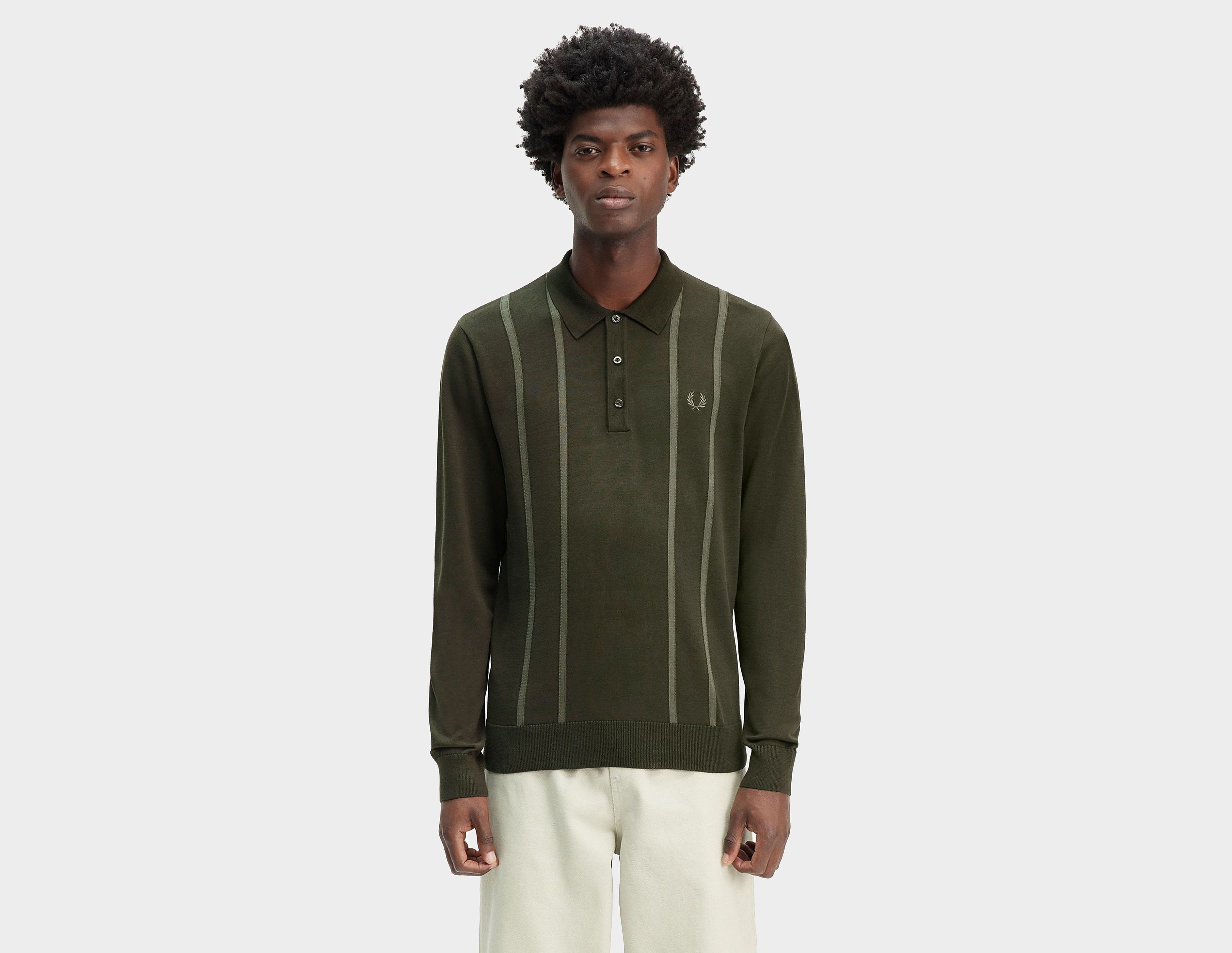 Fred Perry Vertical Stripe 1/2 Zip Knit
