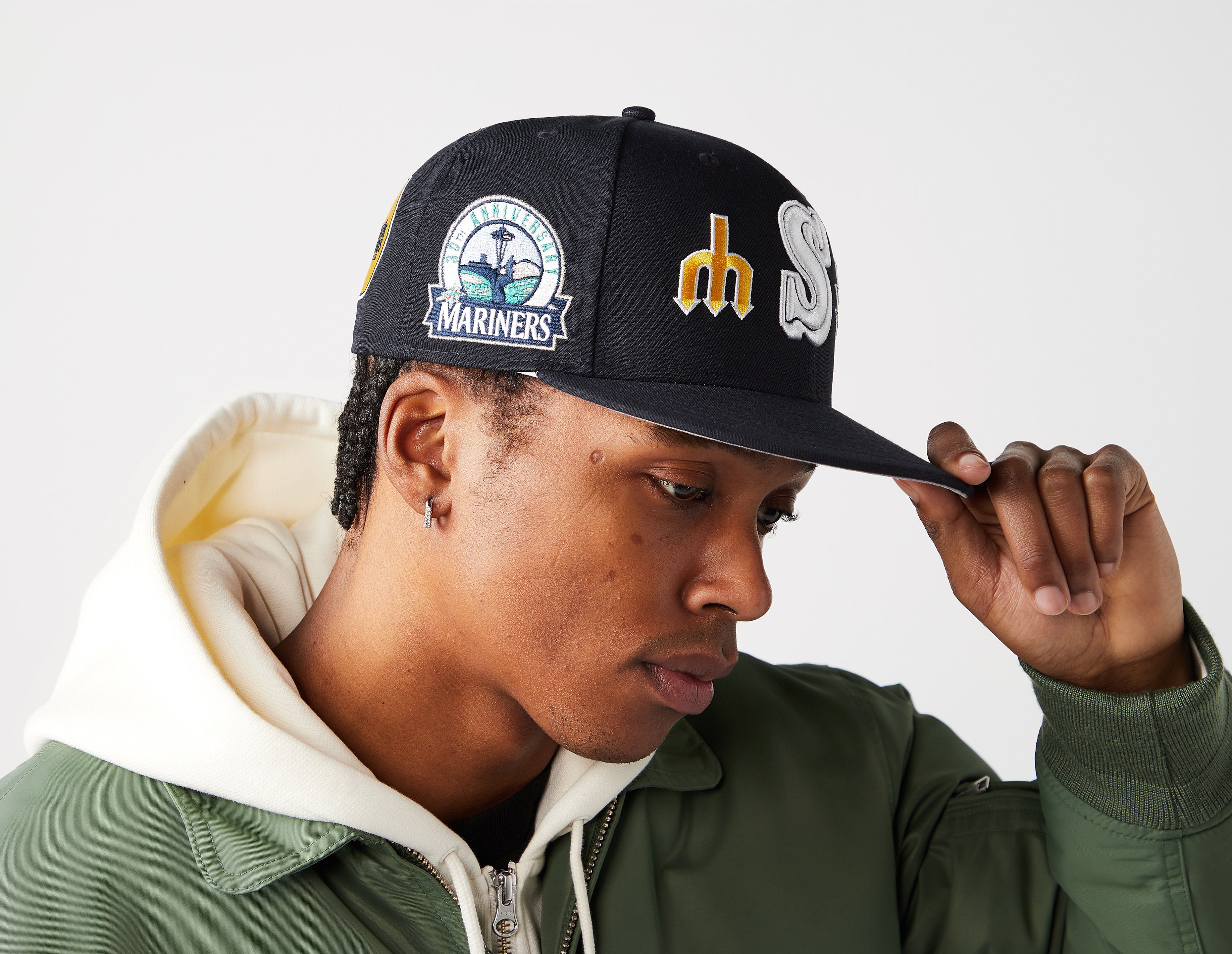 New Era Seattle Mariners Cooperstown Patch 59FIFTY Cap, Navy