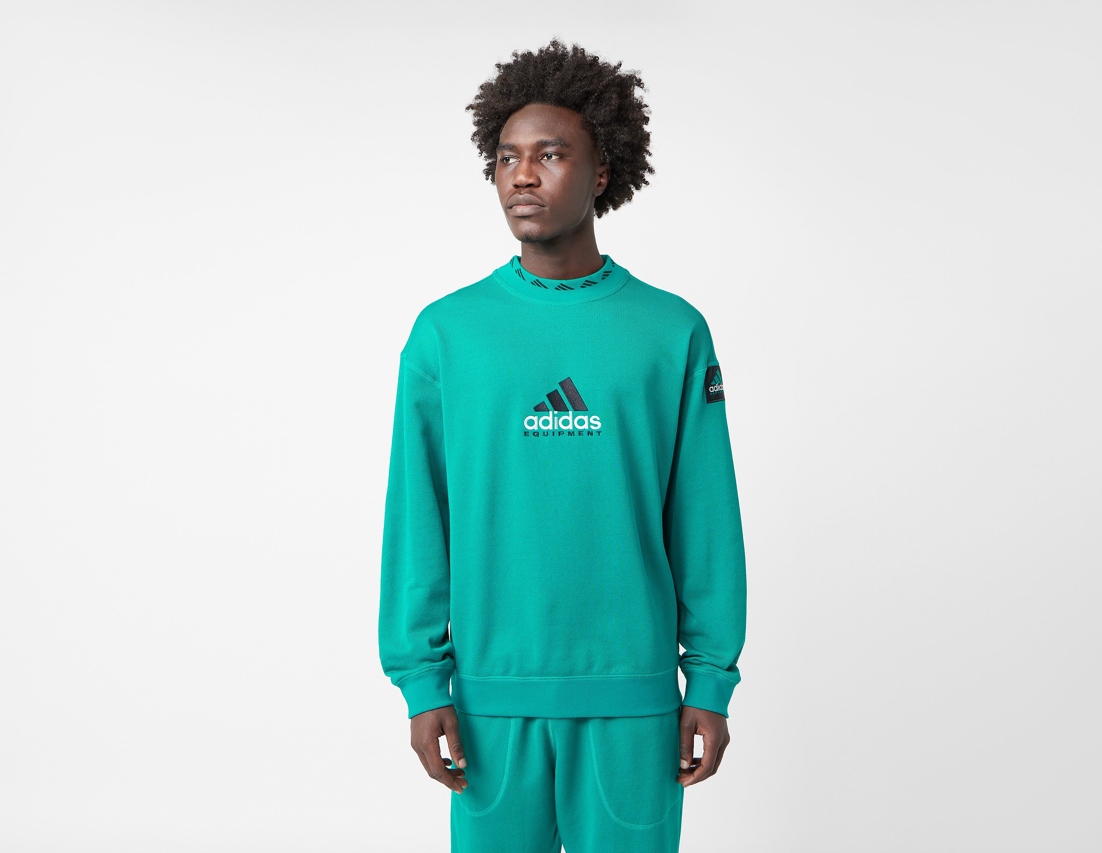 adidas Originals EQT Reflective Crewneck Sweatshirt, Green
