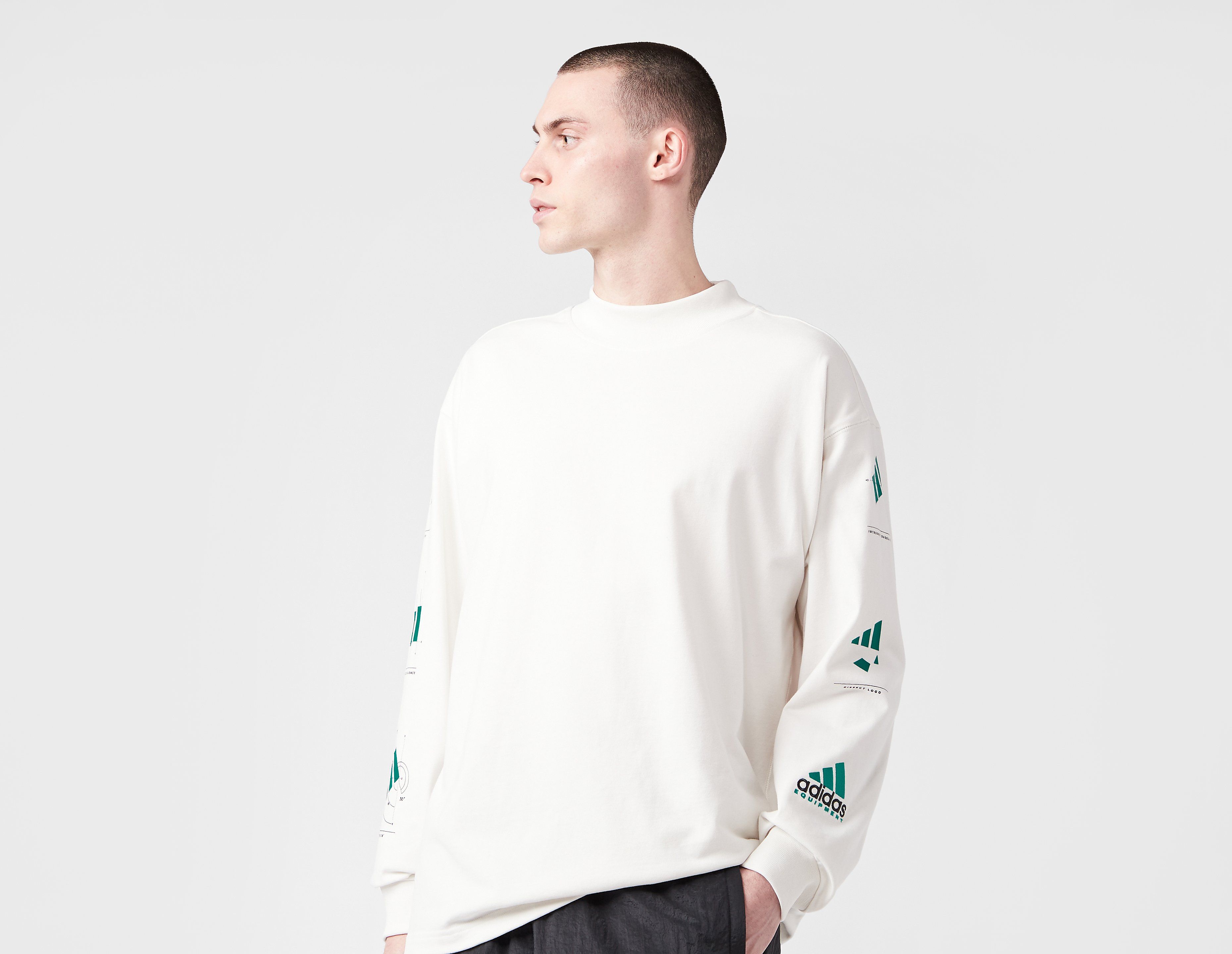 Adidas Originals EQT Long Sleeve Graphic T-Shirt, White
