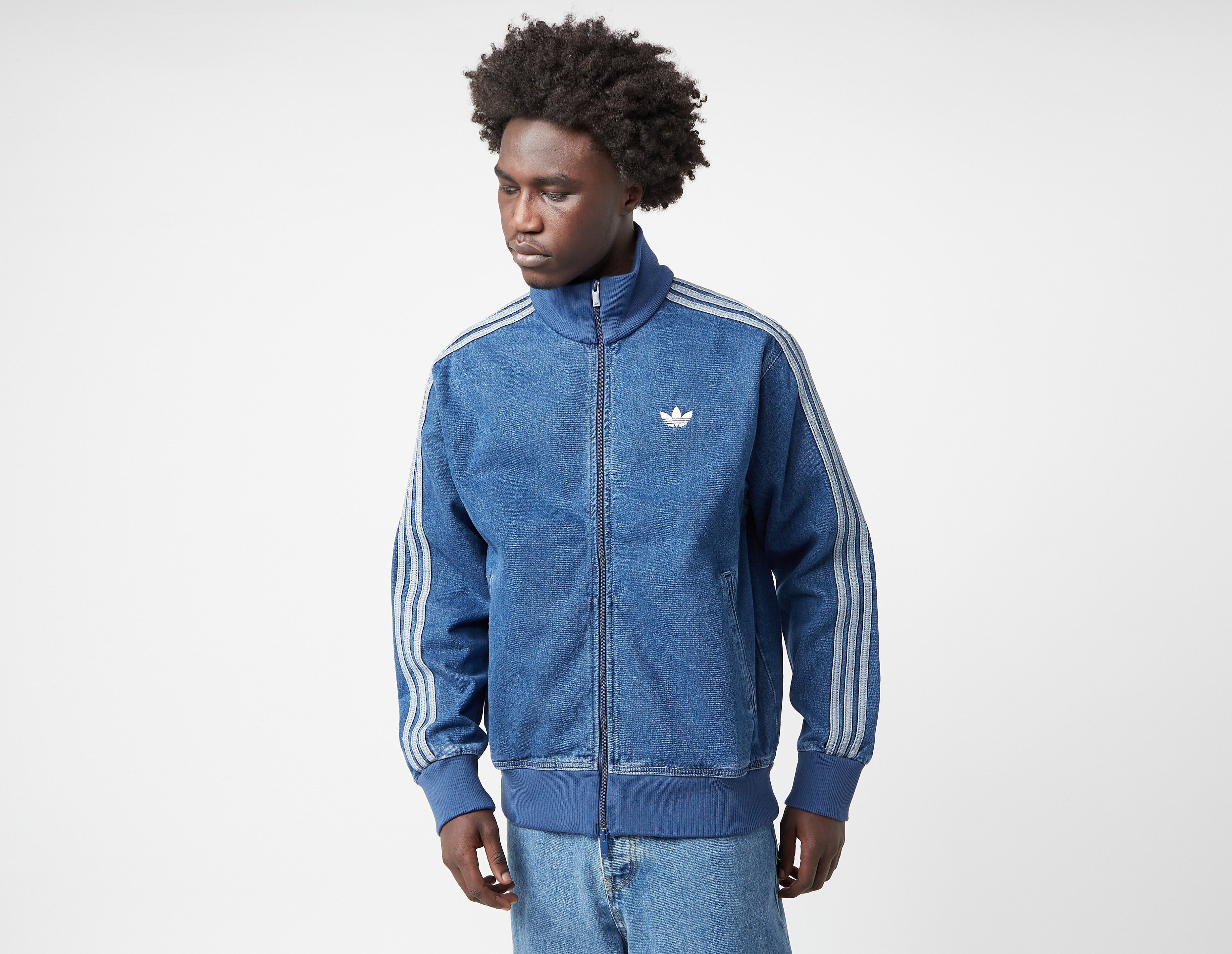 Adidas Originals Adicolor Denim Firebird Track Top, Blue