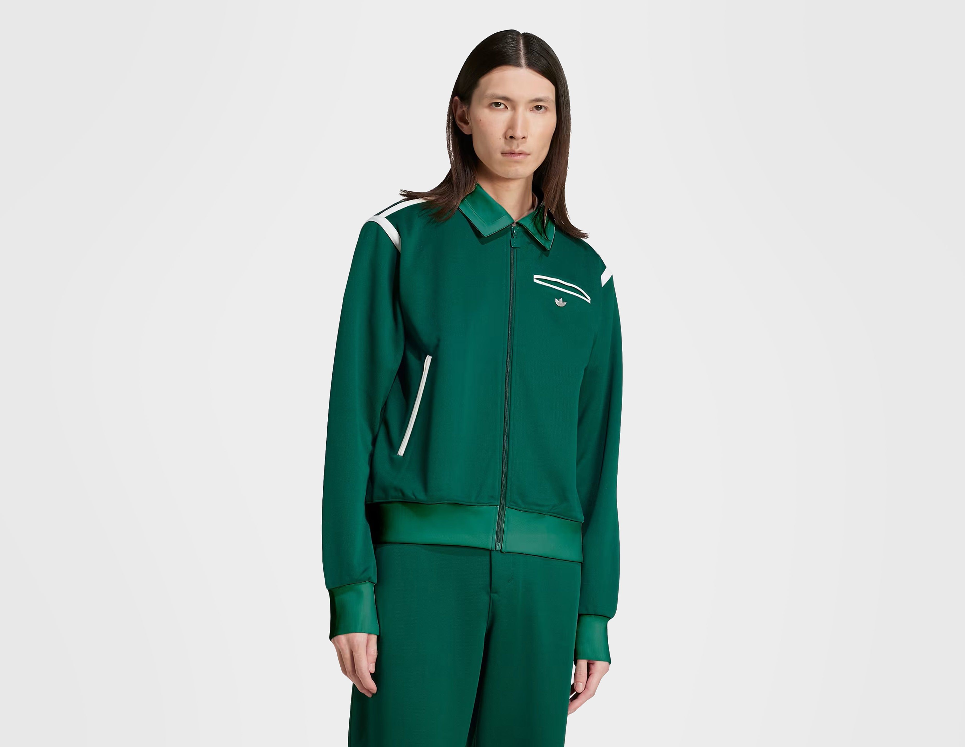 adidas Originals Premium Collared Track Top, Green
