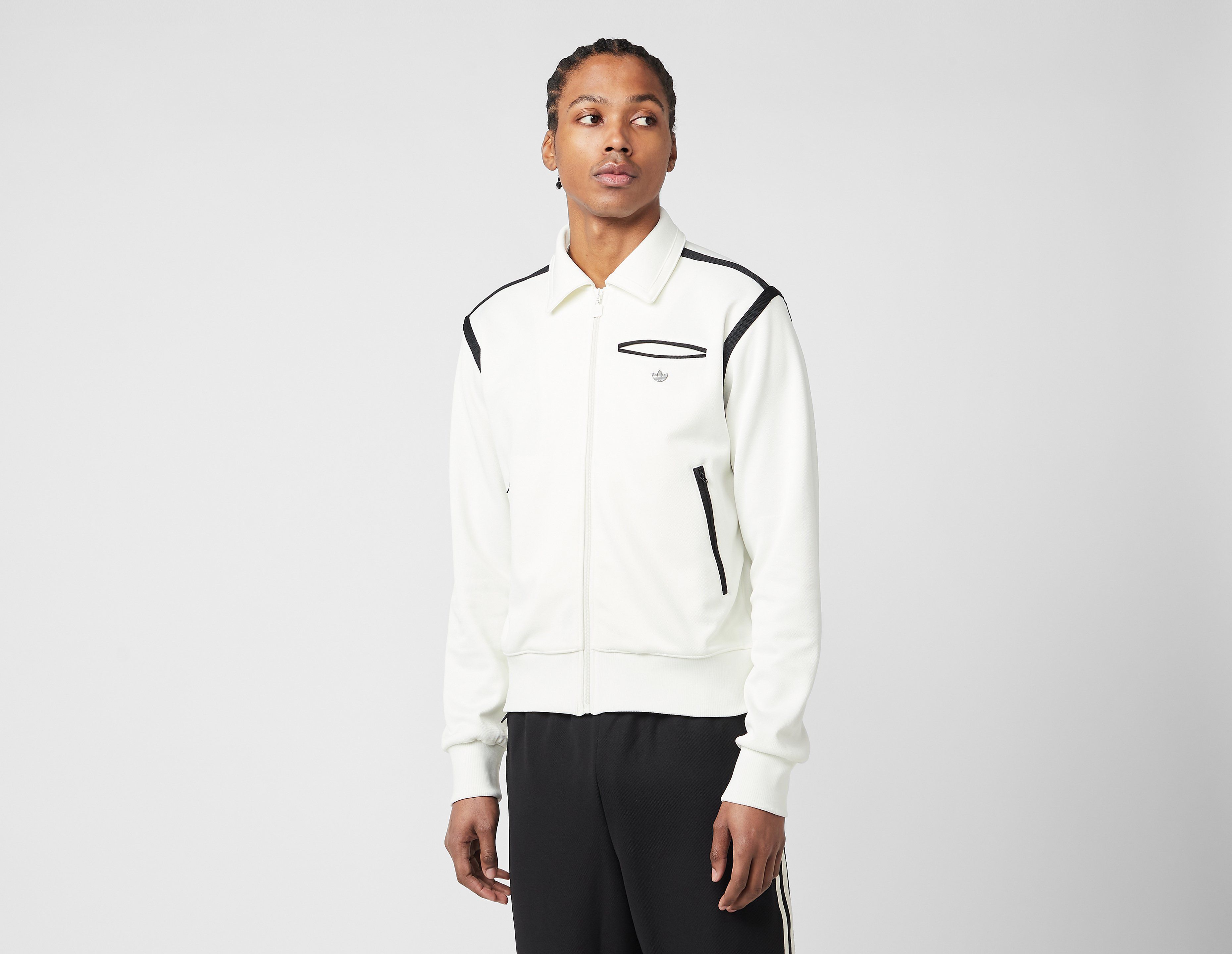 adidas Originals Premium Collared Track Top, White