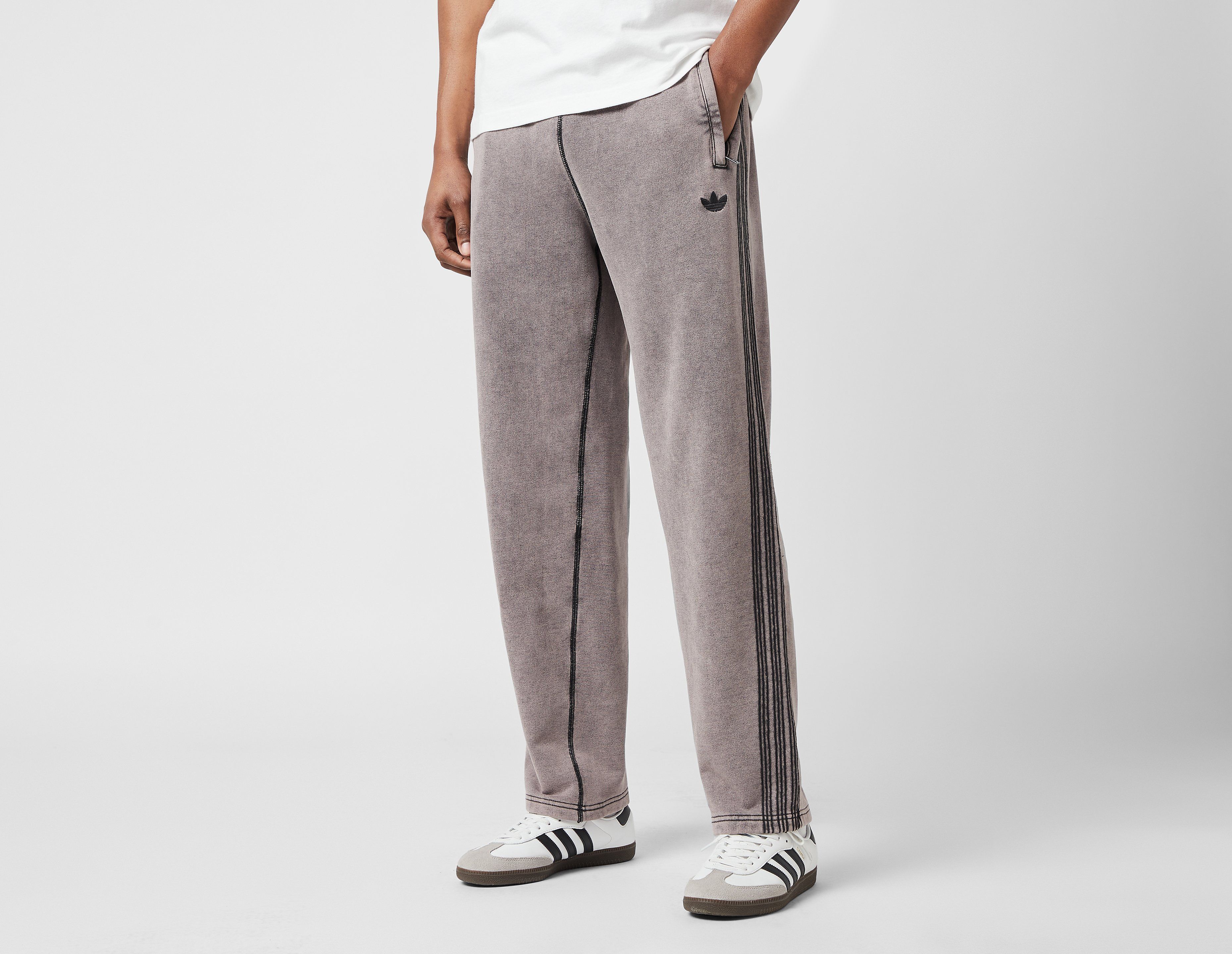 adidas Originals Premium Essentials Retro Washed Open Hem Pants, Grey